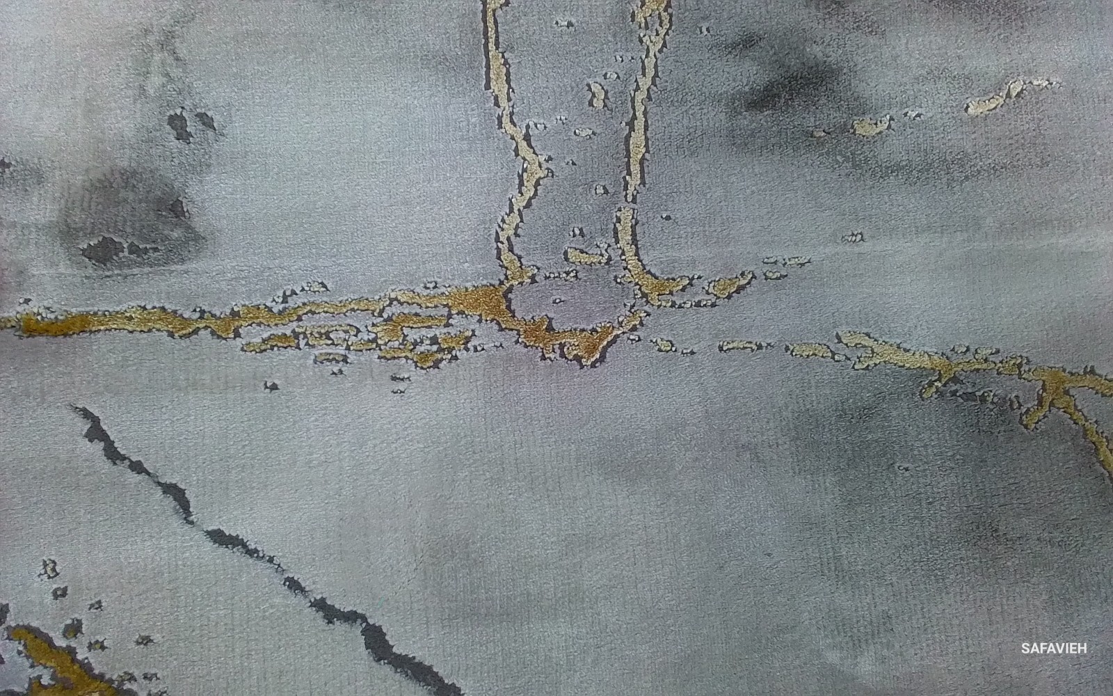 GREY / GOLD 6′-7″ x 9′-0″ Back Stain Rug, Reduced Price 1172783809 CFT877F-6