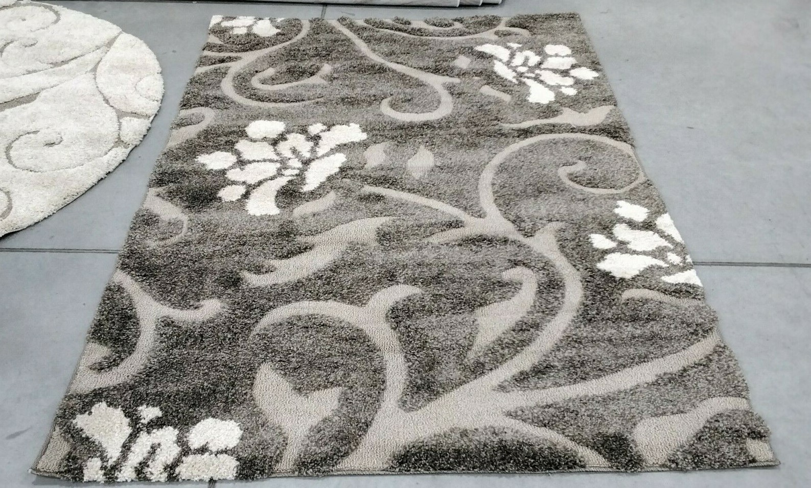 SMOKE /BEIGE 5′-3″ X 7′-6″ Back Stain Rug, Reduced Price 1172706761 SG464-7913-5