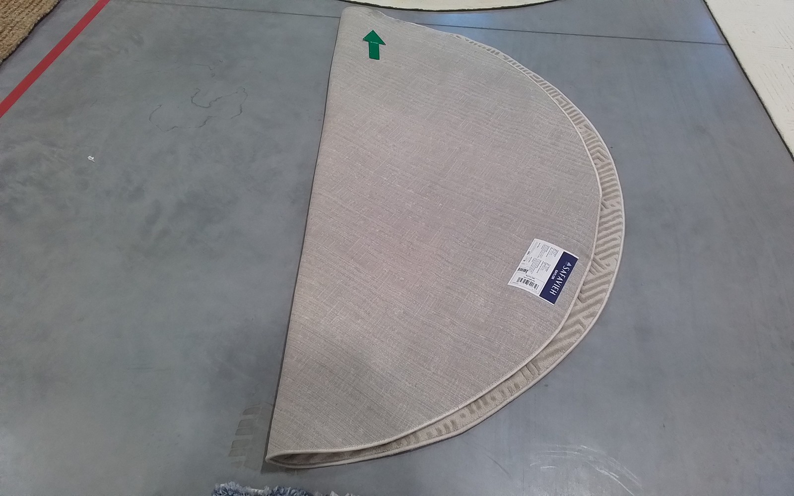 BEIGE / IVORY 6′-3″ x 6′-3″ Back Stain Rug, Reduced Price 3172810688 SAY102B-6R