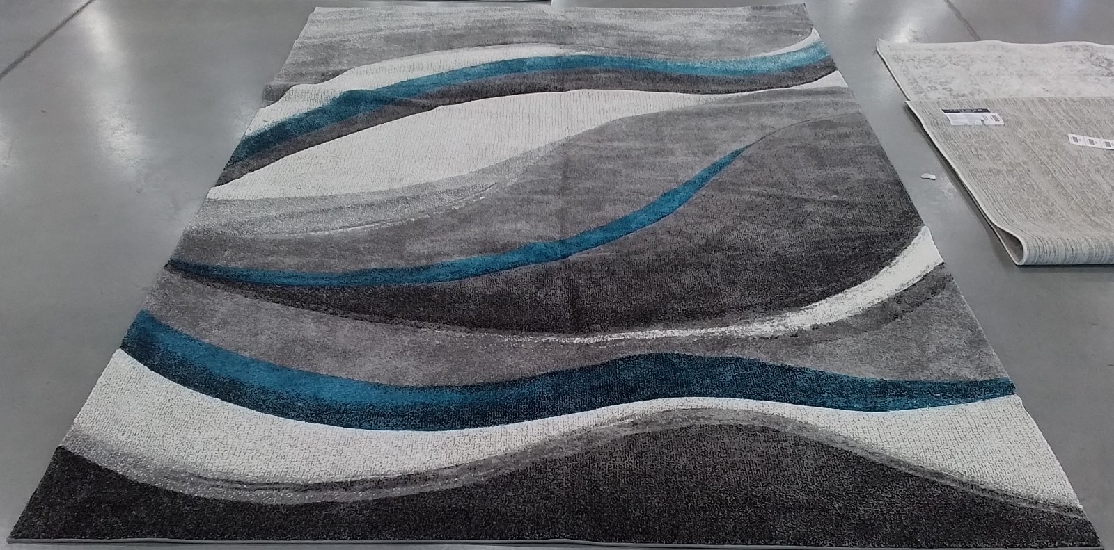 GREY / TURQUOISE 8′-0″ x 10′-0″ Flaw in Rug, Reduced Price 1172781519 HLW766M-8