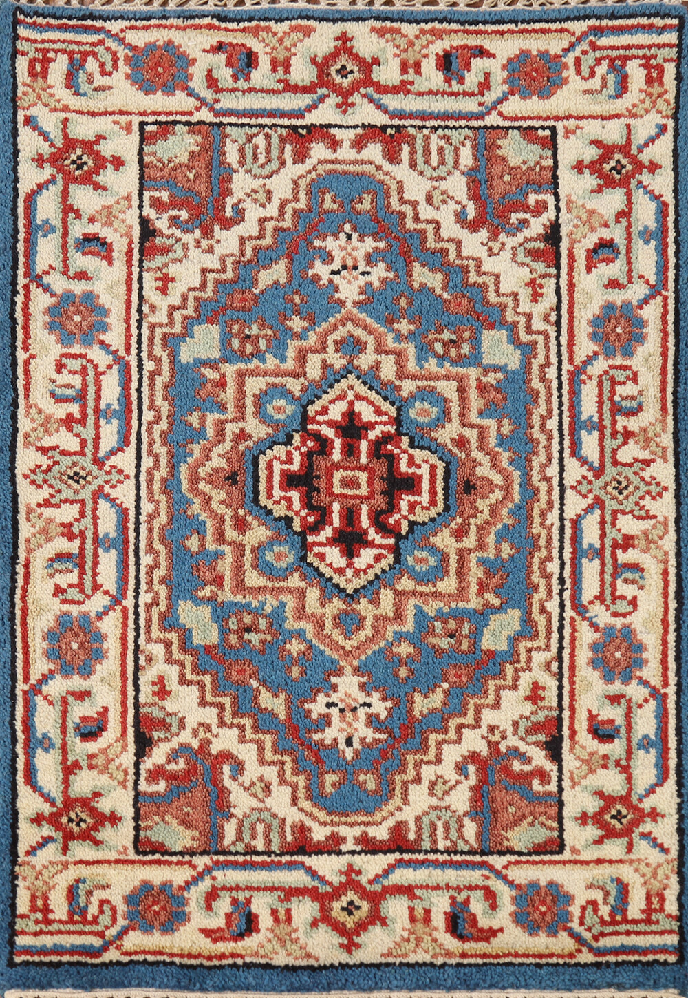 Timeless Charm Heriz Serapi Indian Hand-Knotted Accent Rug 2×3 ft Rug