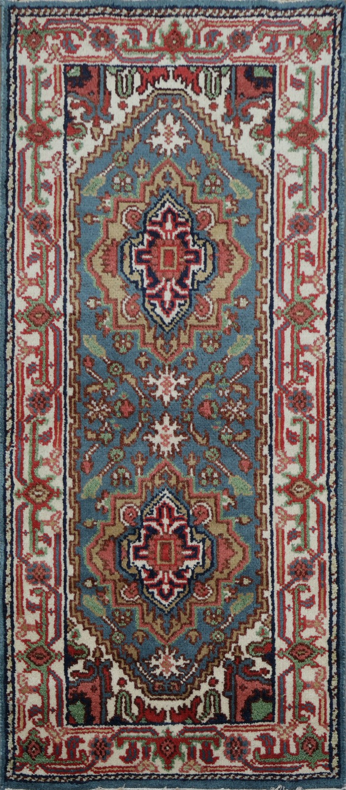 Handmade Medallion Oriental Wool Rug 3×6 Ft Traditional Geometric Hallway Carpet