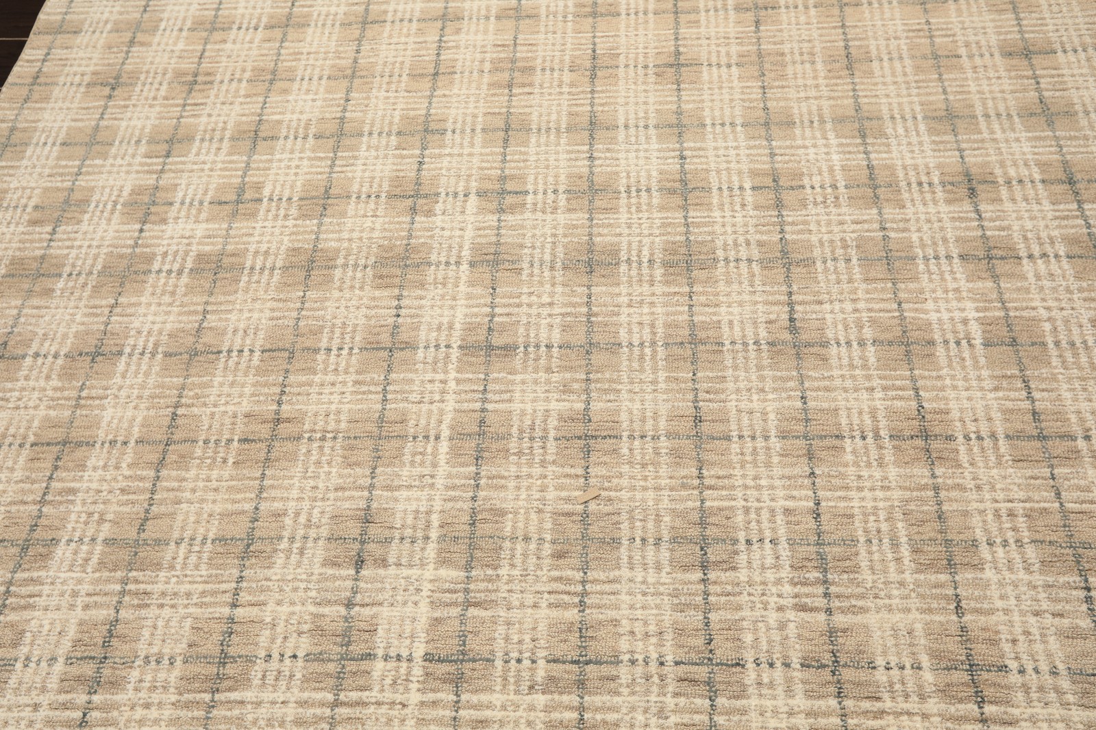 Multi Sizes Hand Loomed Wool Taupe, Ivory Textured Handmade Rug