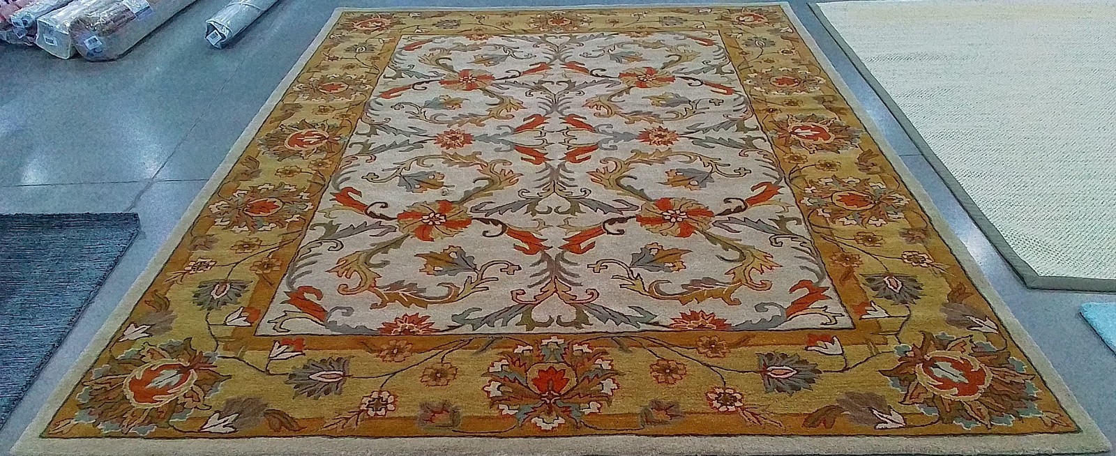 BEIGE / GOLD 9′-0″ x 12′-0″ Cut on Rug, Reduced Price 1172798435 HG967A-912