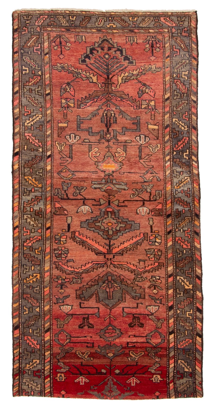 Vintage 3’6″ x 7’4″ Traditional Hand Knotted Vegetable Dye Wool Area Rug