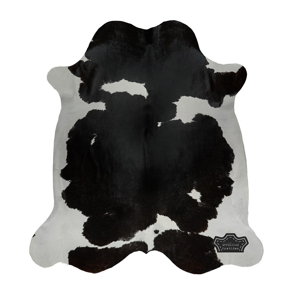 Real Cowhide Rug in Authentic Black & White | Medium 5′ x 7′