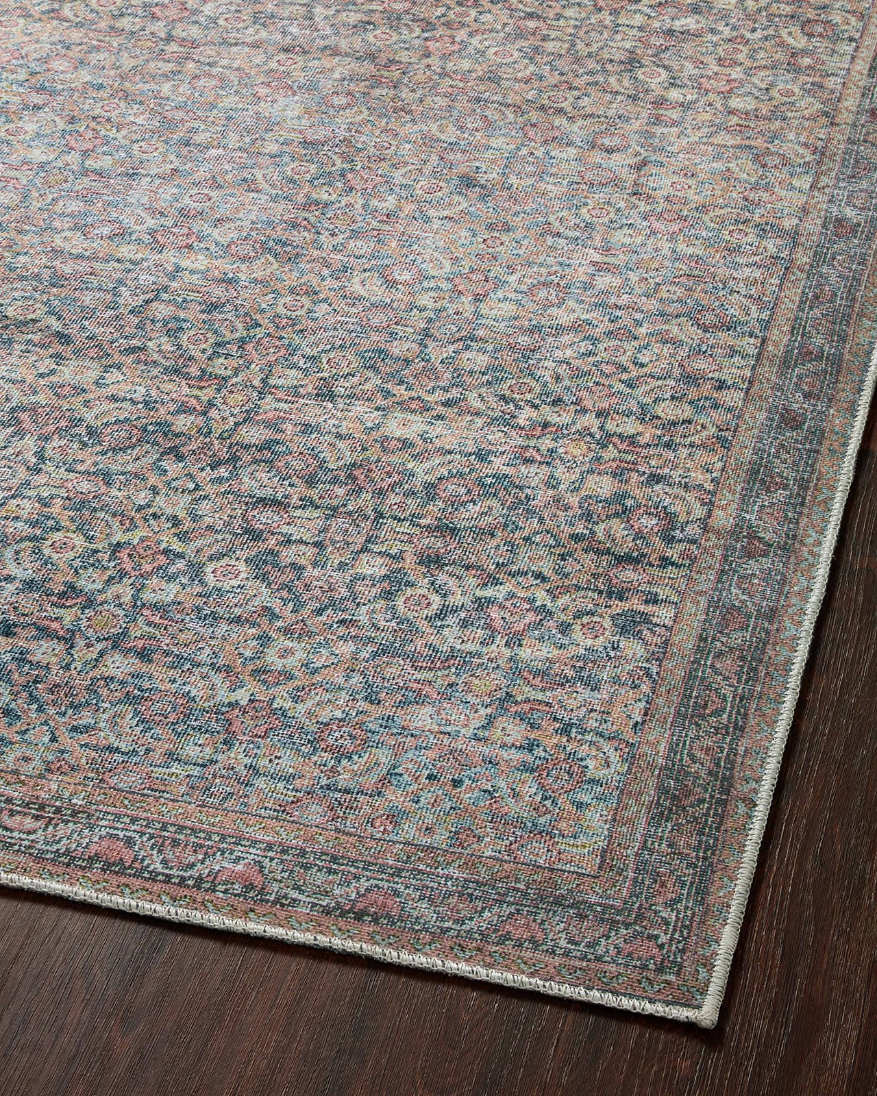 Adrian Collection Adr04 Denim/multi 36 X 56 Accent