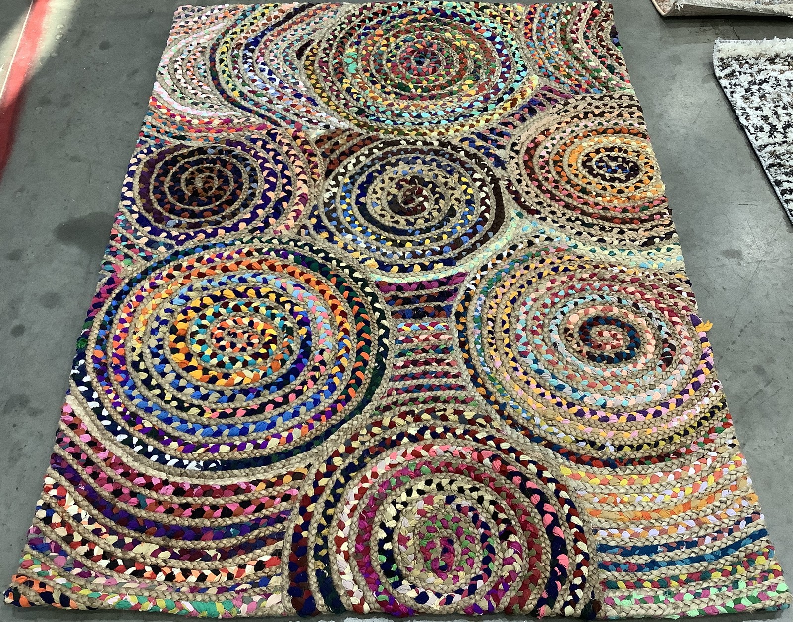 NATURAL / MULTI 4′-0″ x 6′-0″ Back Stain Rug, Reduced Price 1172684077 CAP604A-4