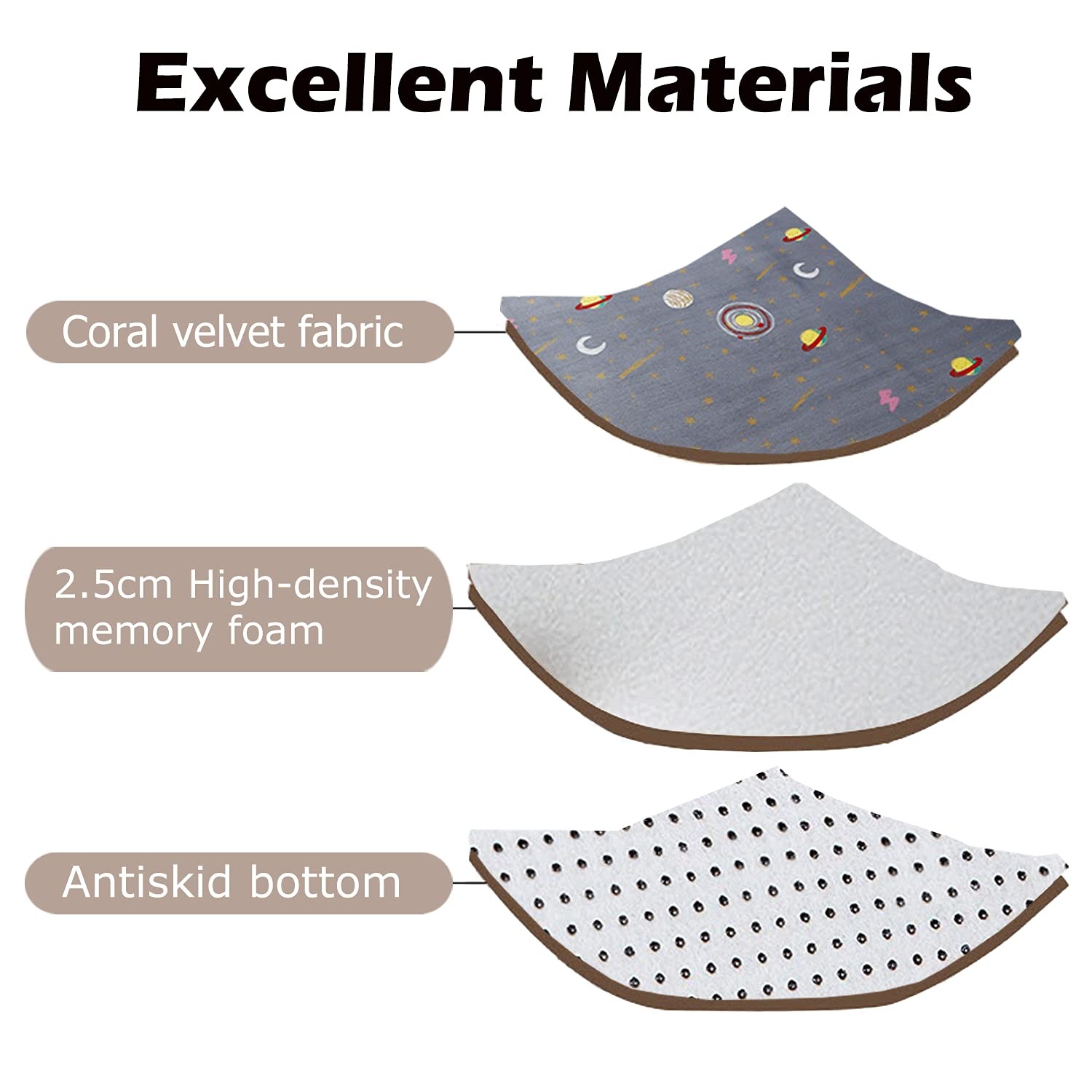 Coral Velvet Area Rug – 1″ Thick Memory Foam Play Mat, Washable Carpet, Home …