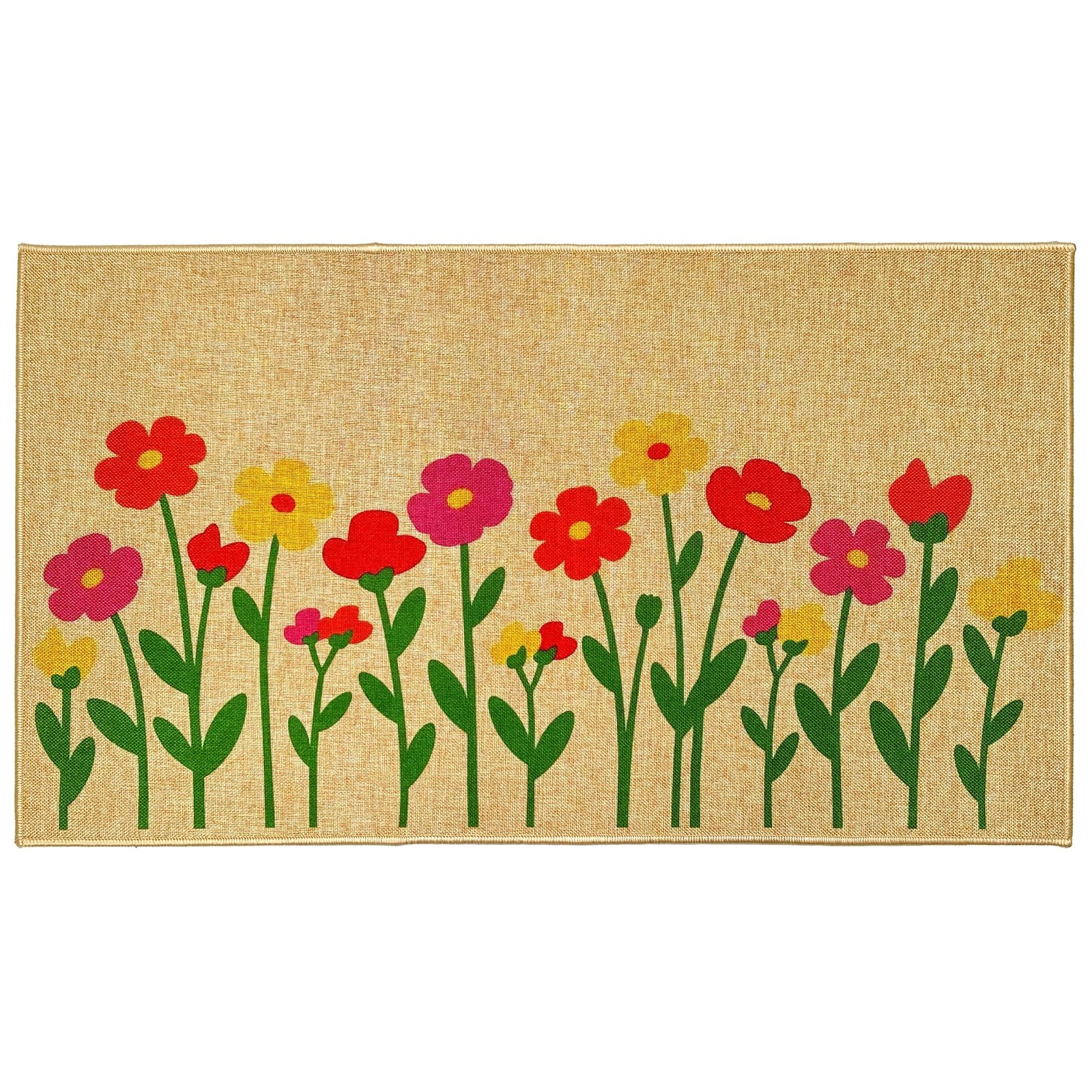 Floral Wildflower Doormat Flower Welcome Entrance Door Mat Cute Non Slip Outd…