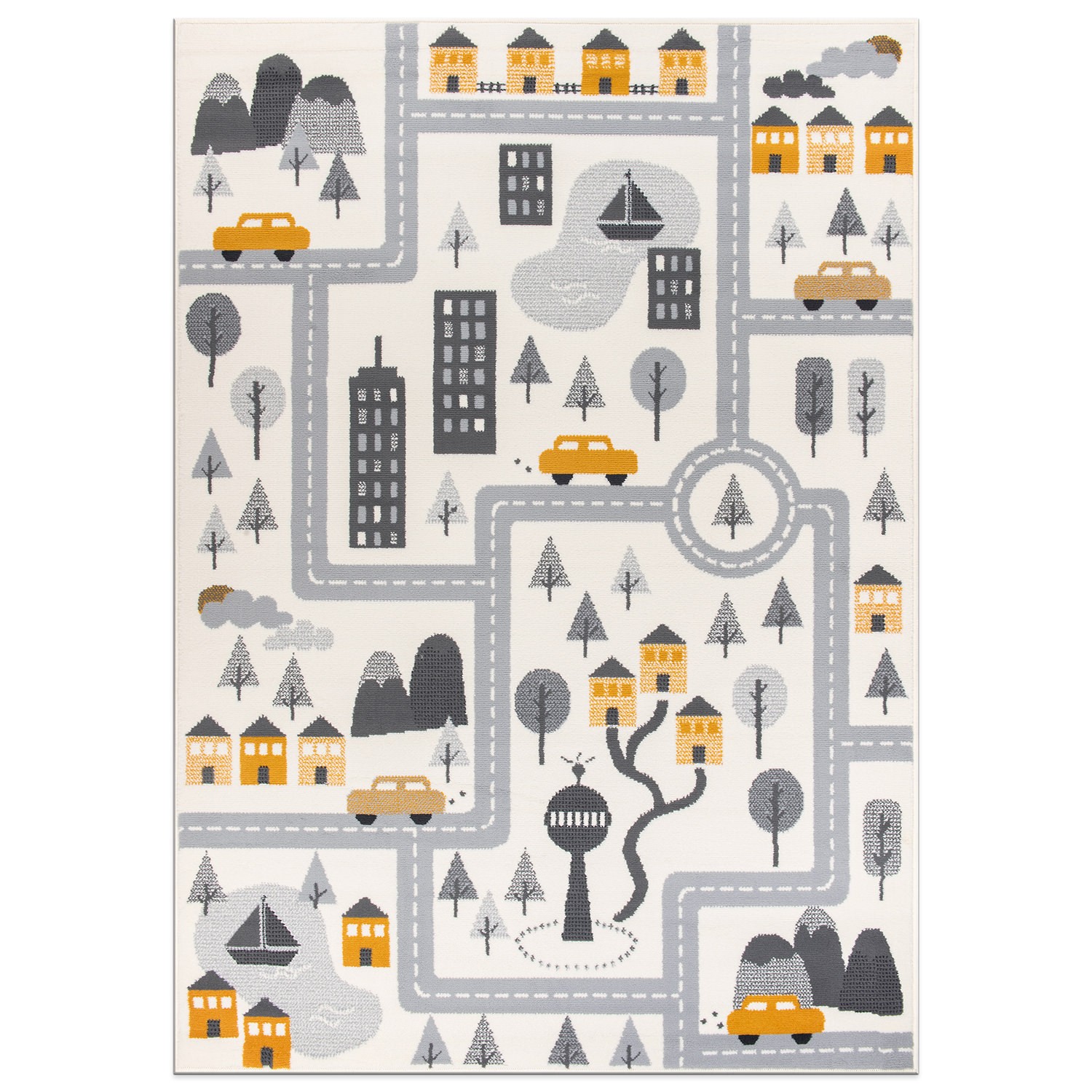 Rugshop Rugs for Kids Room Adventureville Kids Play Road Rugs Children Area Rug