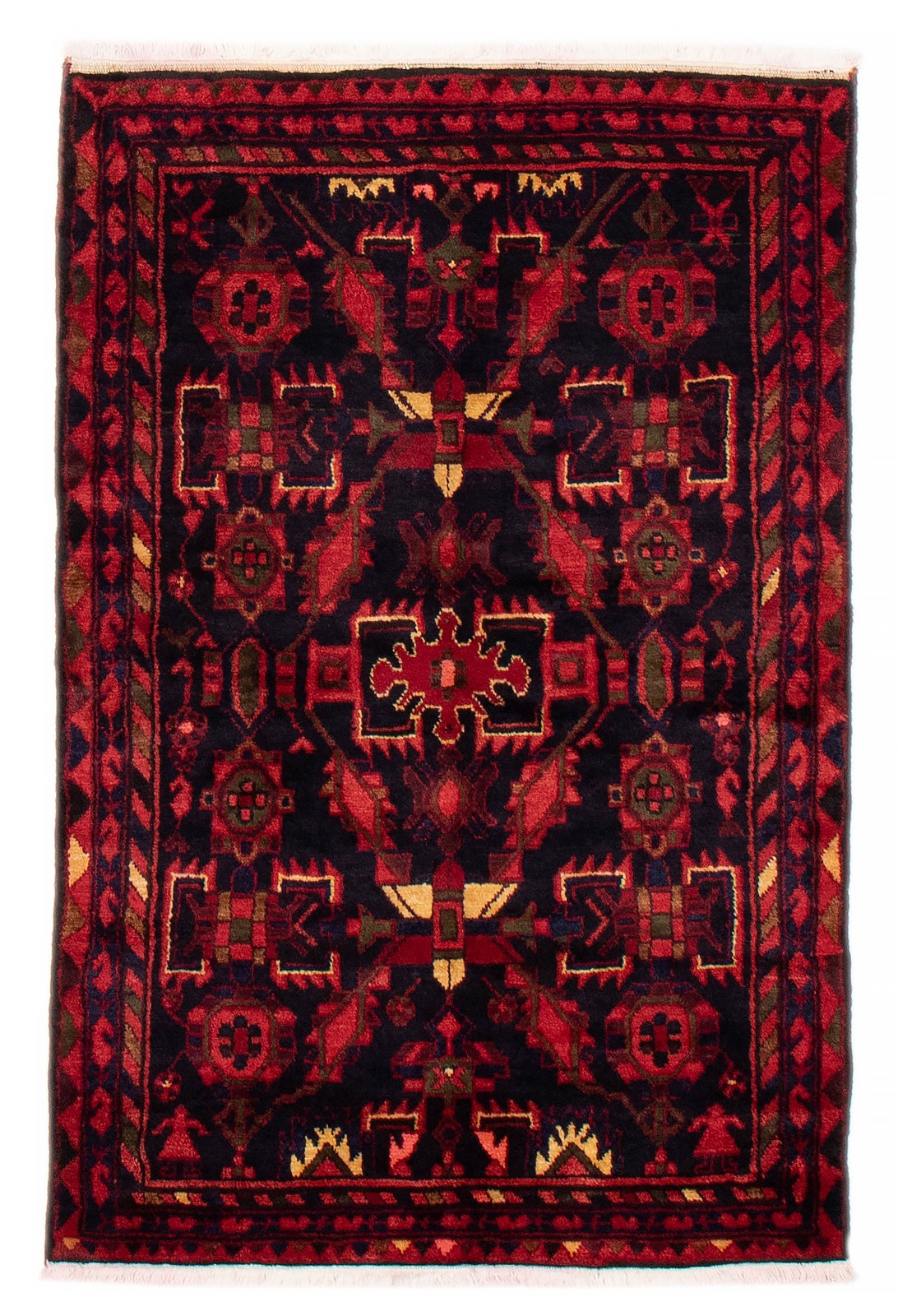 Traditional Vintage Hand-Knotted Area Rug 3’5″ x 4’11” Oriental Wool Carpet