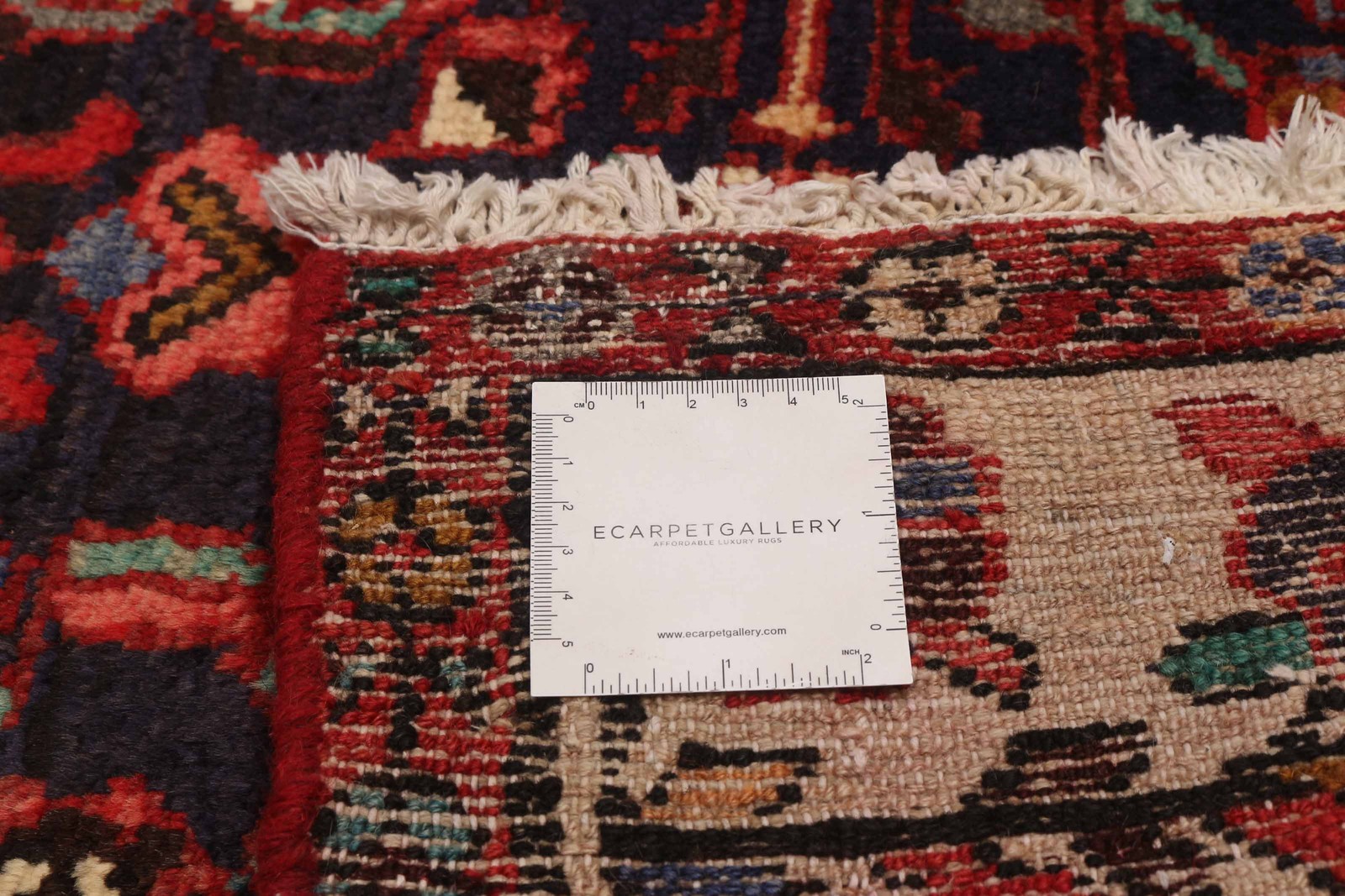 Vintage Dark Navy Traditional 5’1″ x 11’9″ Hand-Knotted Oriental Wool Area Rug