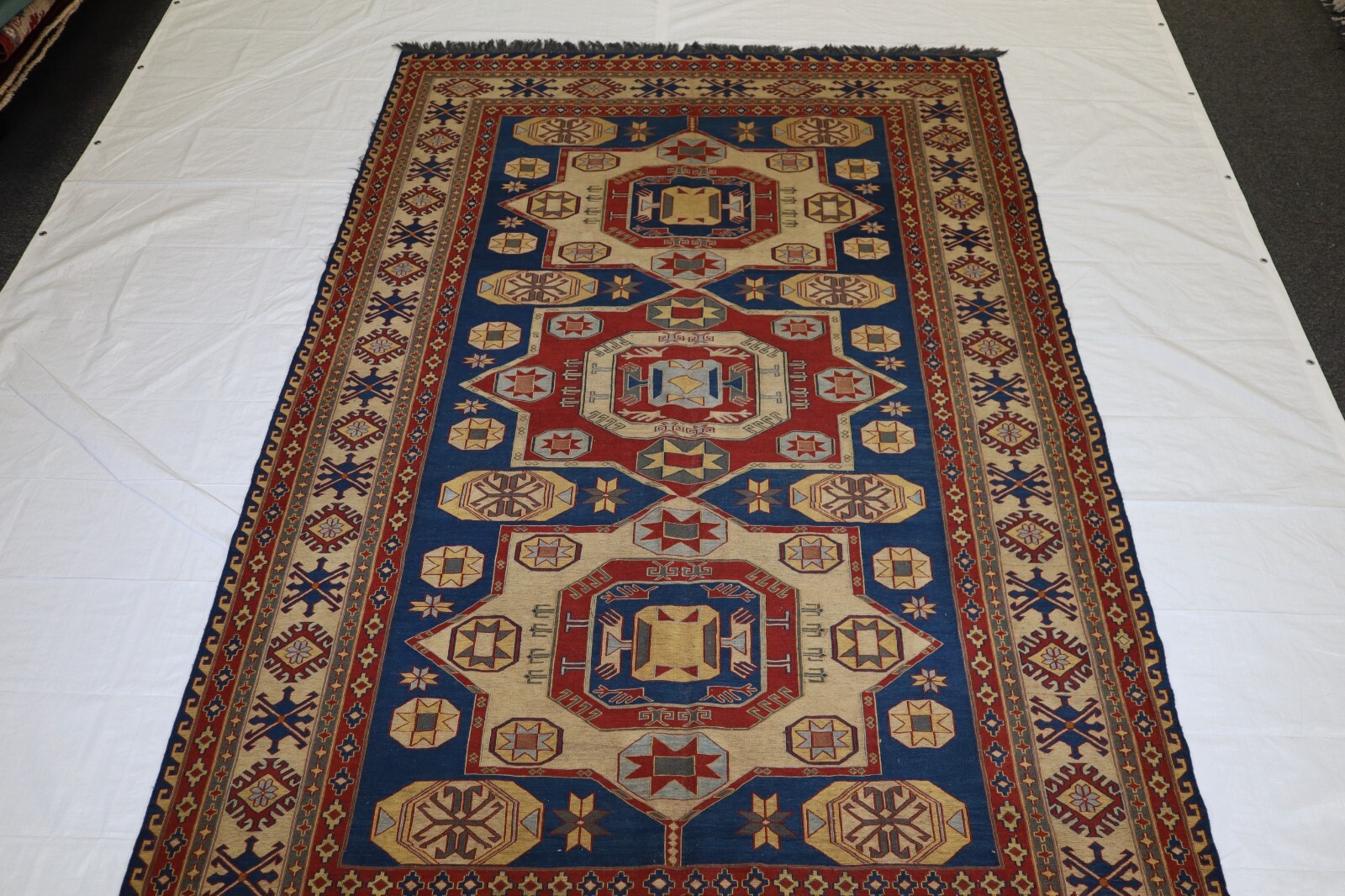 6’10” x 10’0″ ft. Colorful Pakistan Sumak Vegetable Dye Wool Hand Knotted Rug