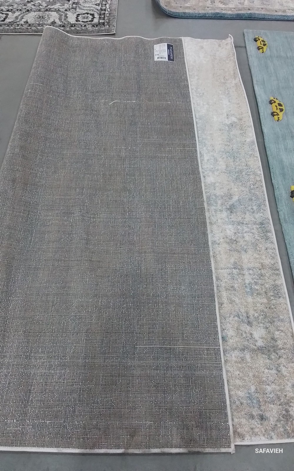 BEIGE / SLATE 8′-0″ x 8′-0″ Back Stain Rug, Reduced Price 1172802662 ADR207B-8SQ