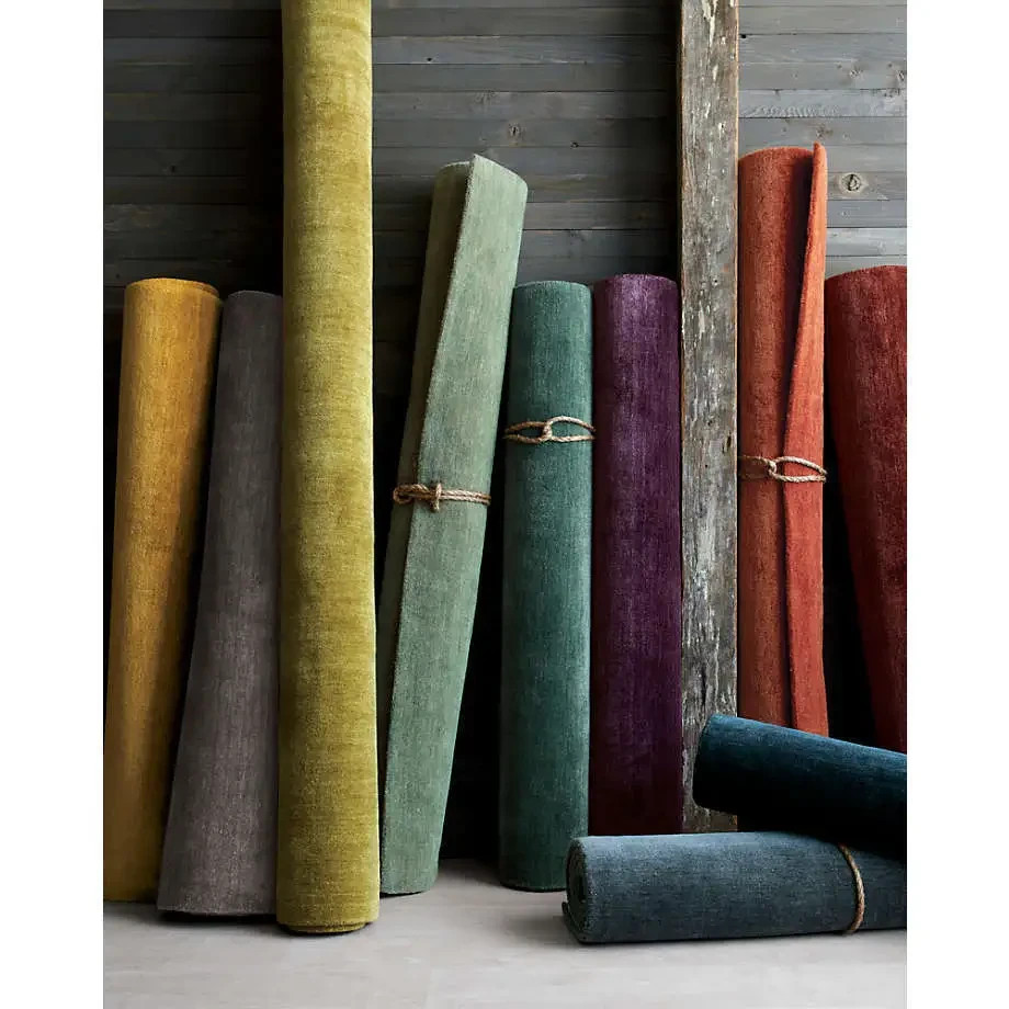 New Lemon Green Modern Design Handmade Tufted 100% Woolen Area Rugs