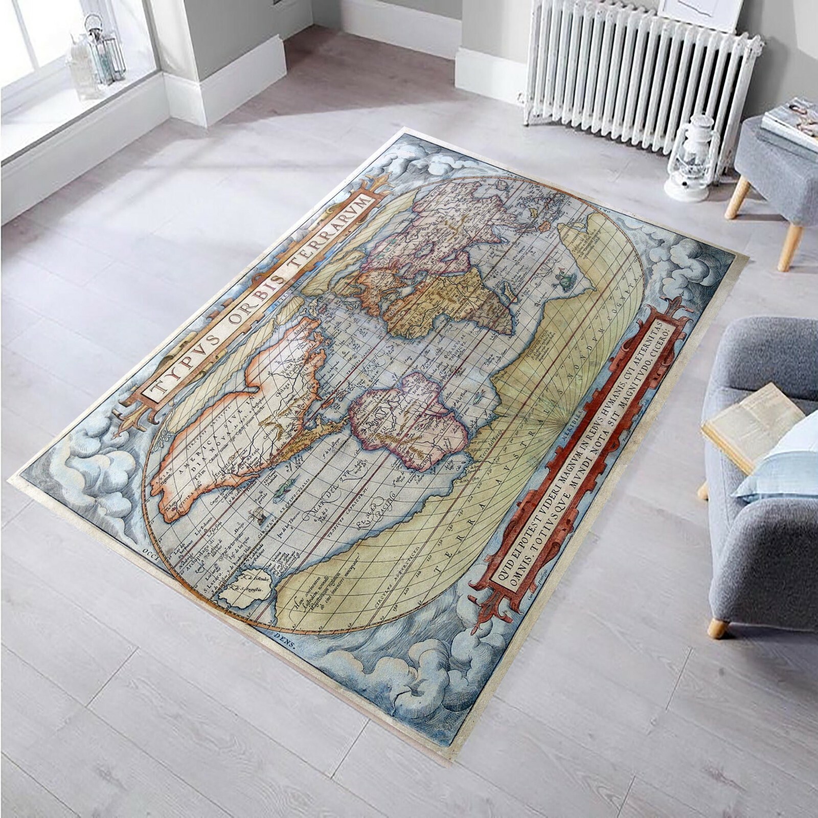 World Map 4, Popular Rug, Area Rug,Non Slip Floor Carpet, Modern Rug, Fan Rug