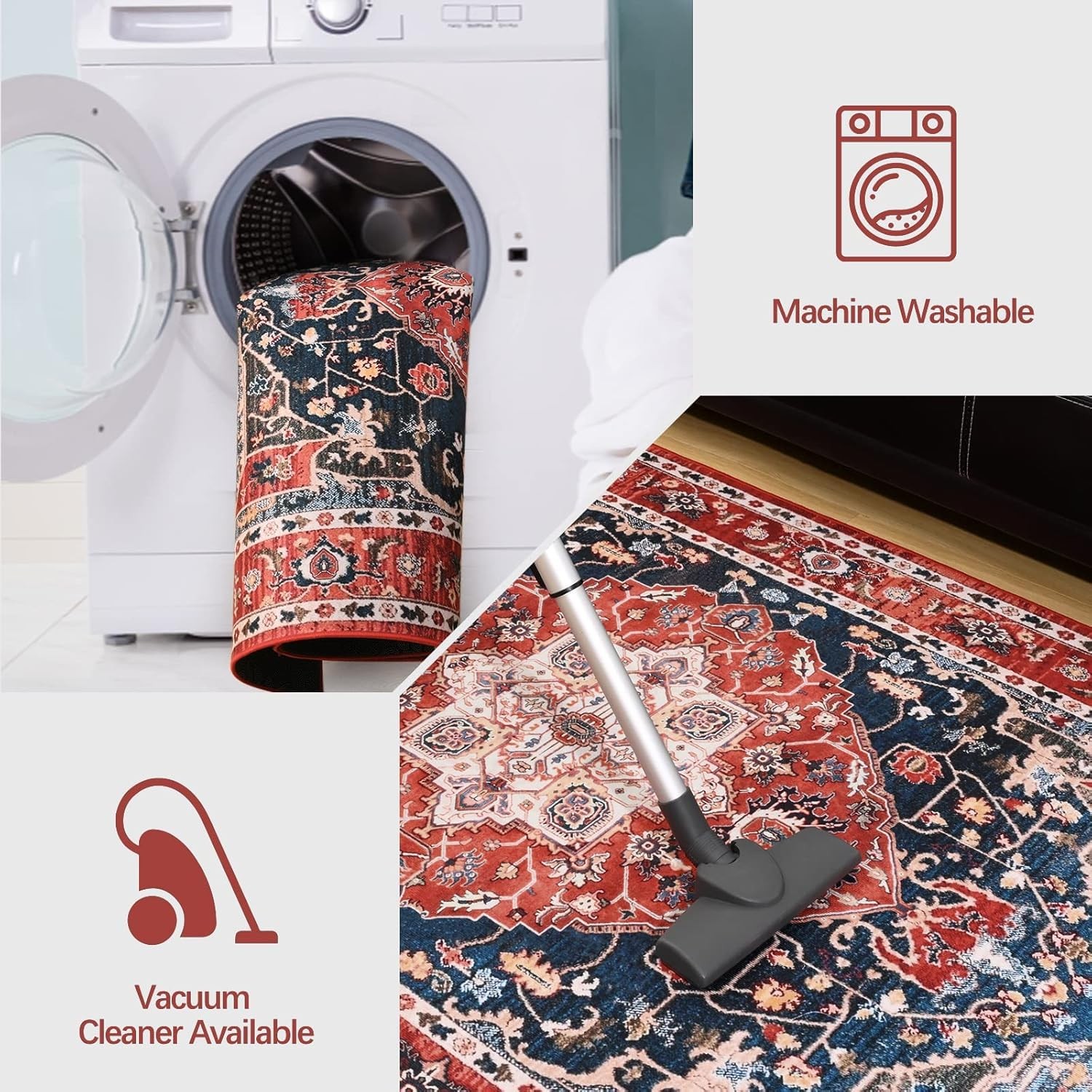 Yj.Gwl Large Area Rug For Living Room 6X9 Machine Washable Boho Rug For Bedroom