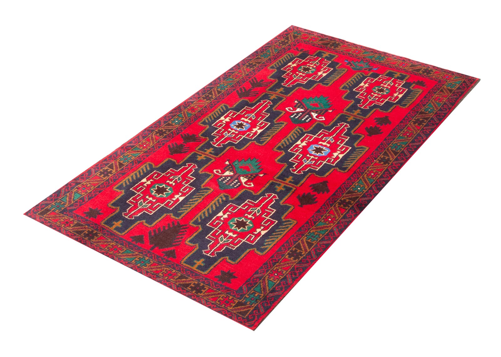 Vintage Traditional Hand-Knotted Area Rug 3’6″ x 6’3″ Oriental Wool Carpet