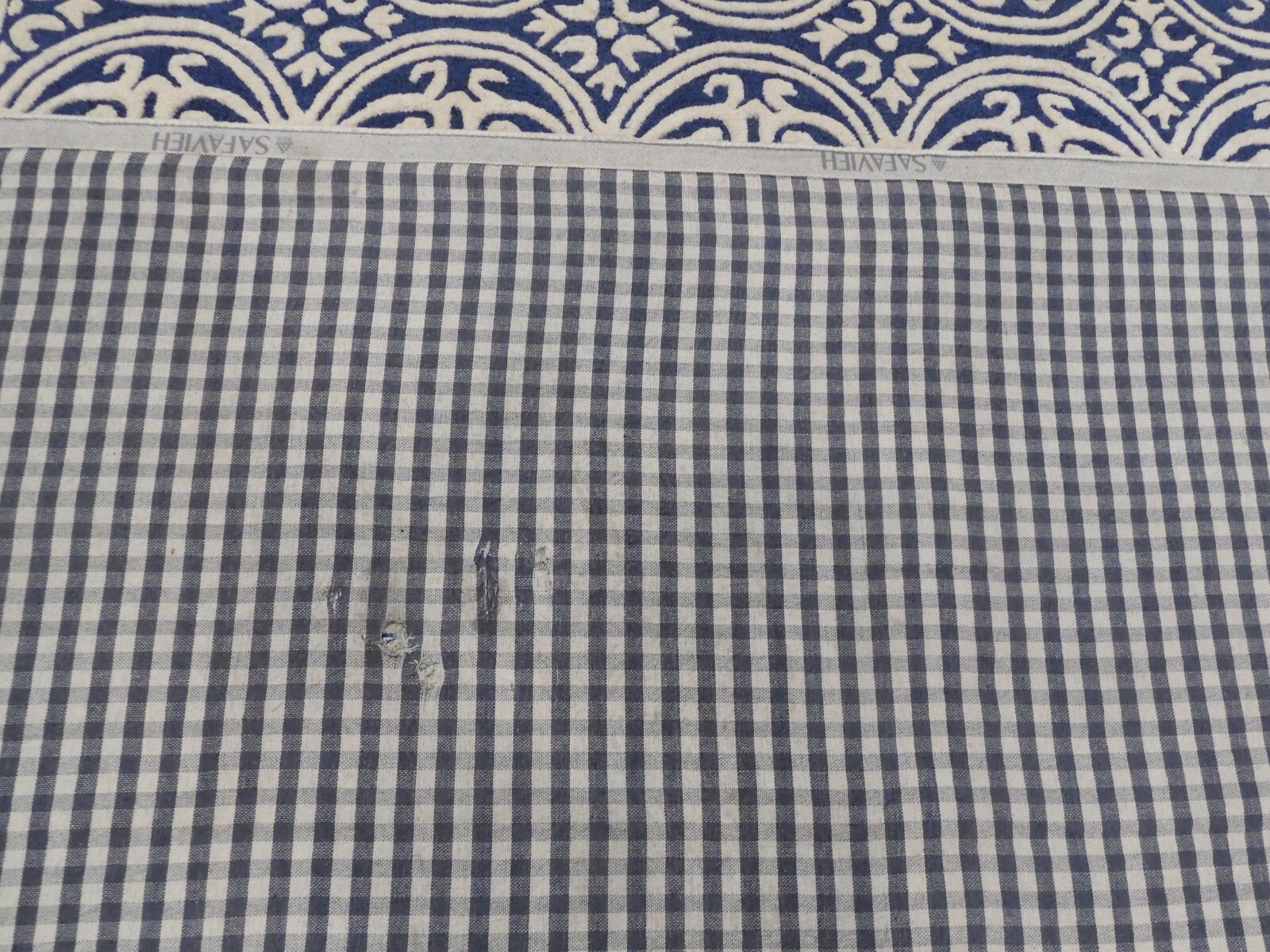 BLUE / IVORY 7′-6″ X 9′-6″ Damaged Rug, Reduced Price 1172627569 CAM123G-810