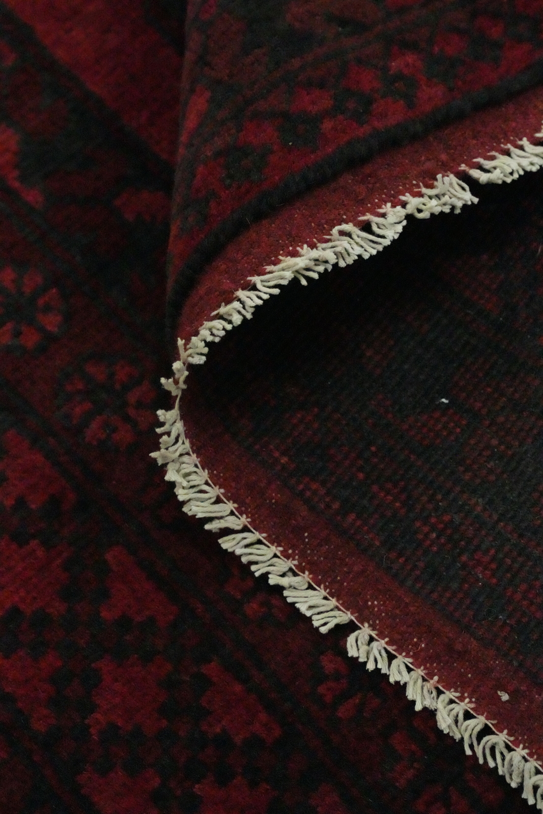Geometric Balouch Afghan Wool Rug: Handmade Traditional Style 5×7 ft