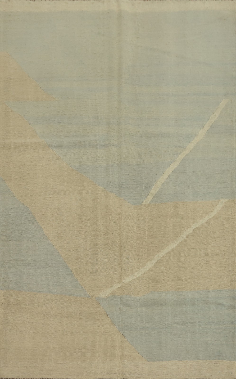 Reversible Hand Woven Oriental Wool Nomadic Soft Colors Kilim Area Rug 4×5 Ft