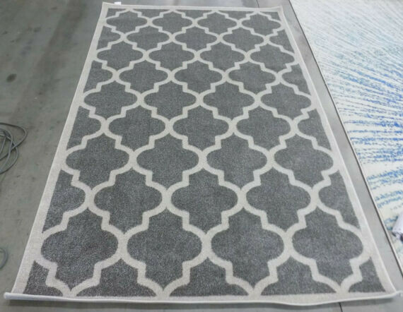 DARK GREY / BEIGE 5′ X 8′ Stained Rug Reduced Price 1172584015 AMT420R-5
