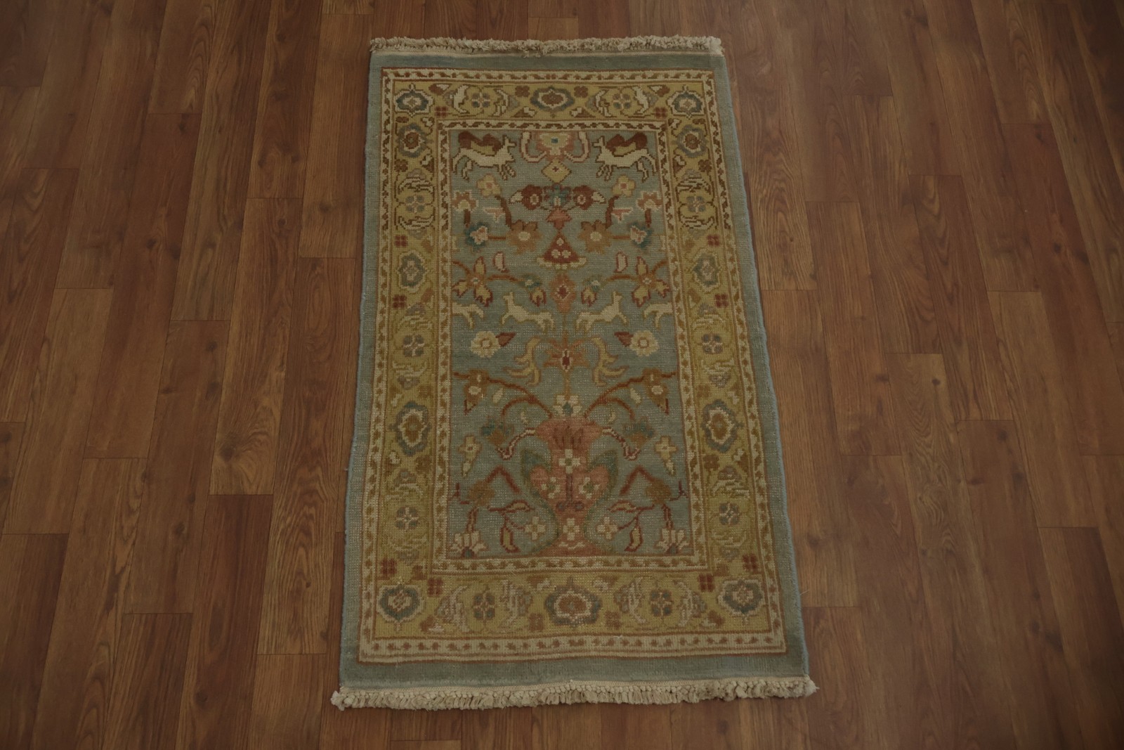 Classic Ziegler Antique Look Rug 2×3 Handmade Wool Egyptian with Floral Motifs