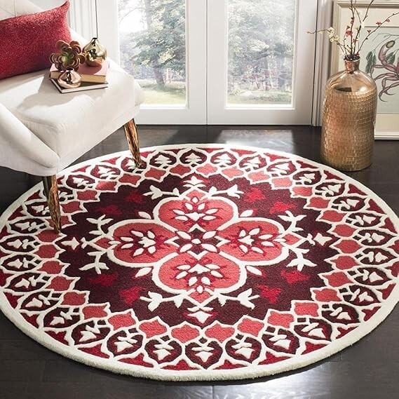 New Handmade Multicolor Round Rug 3×3, 4×4, 5×5, 6×6, 7×7, 8×8, 9×9, 10×10