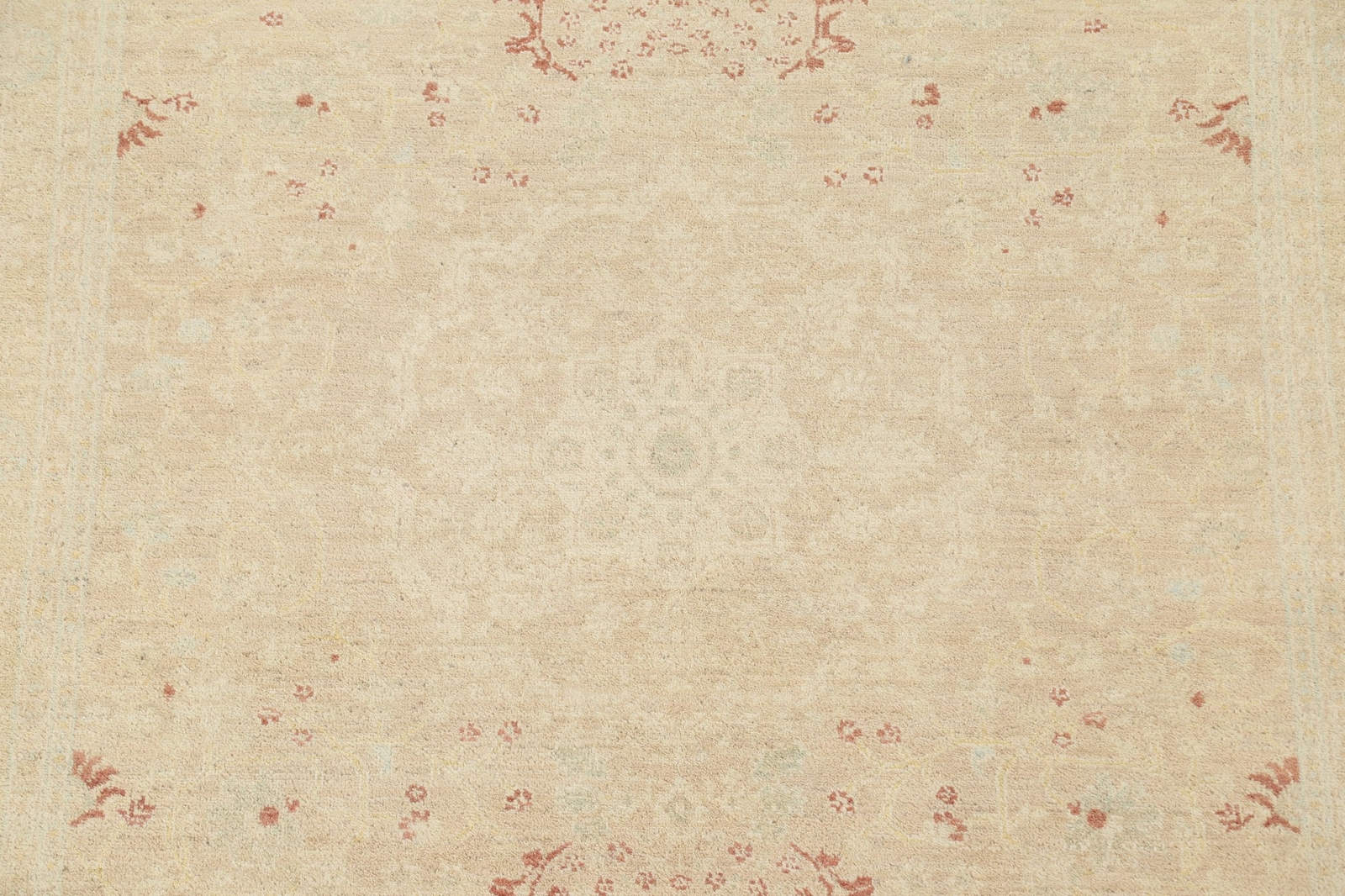Exquisite Chobi Peshawar Pakistani Wool Rug Bedroom 6×8 ft Beige Carpet
