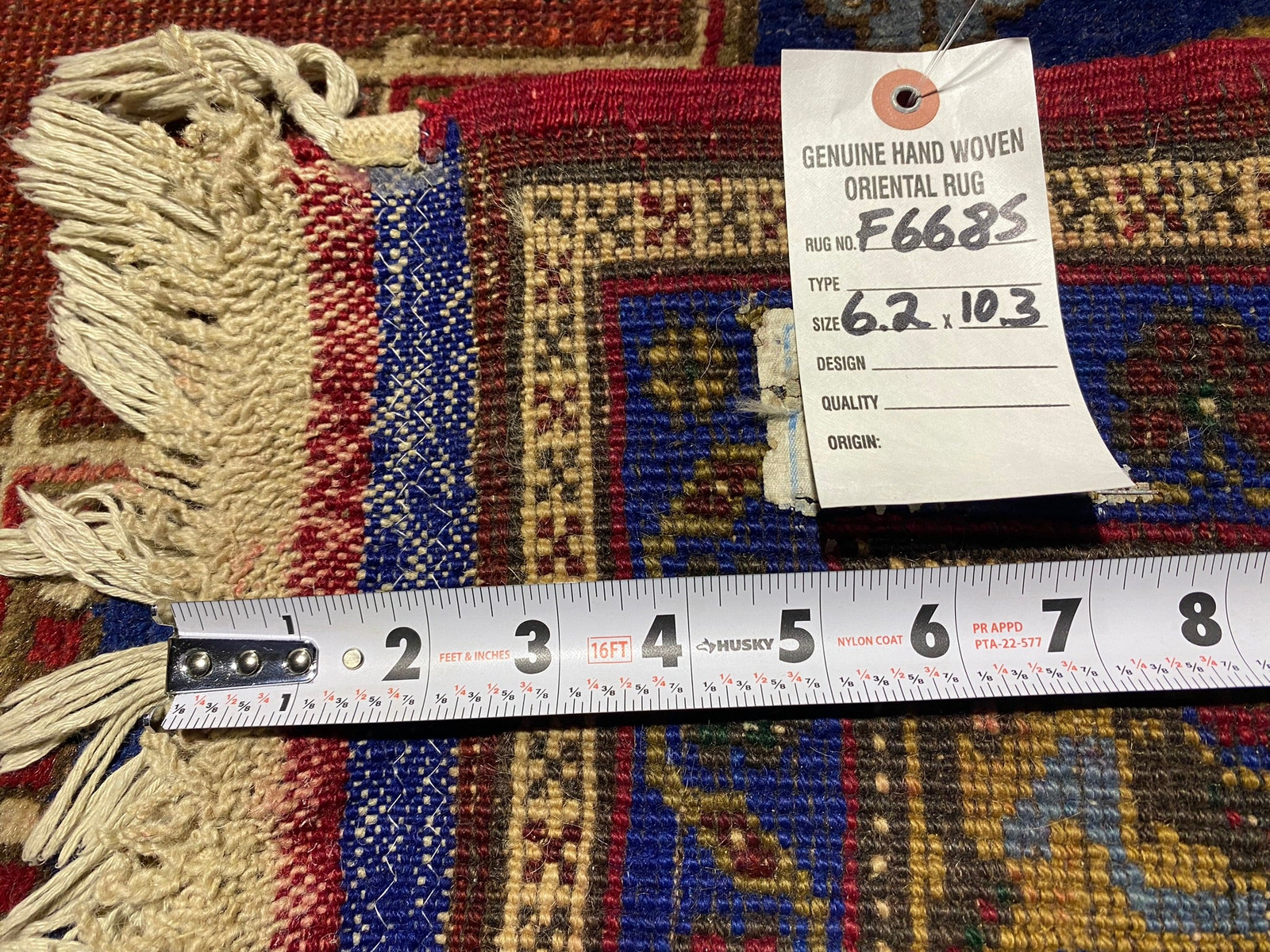 6×10′ Semi-Antique Perrsian Tribbal Kordi Rug Wool on Wool #F-6685B