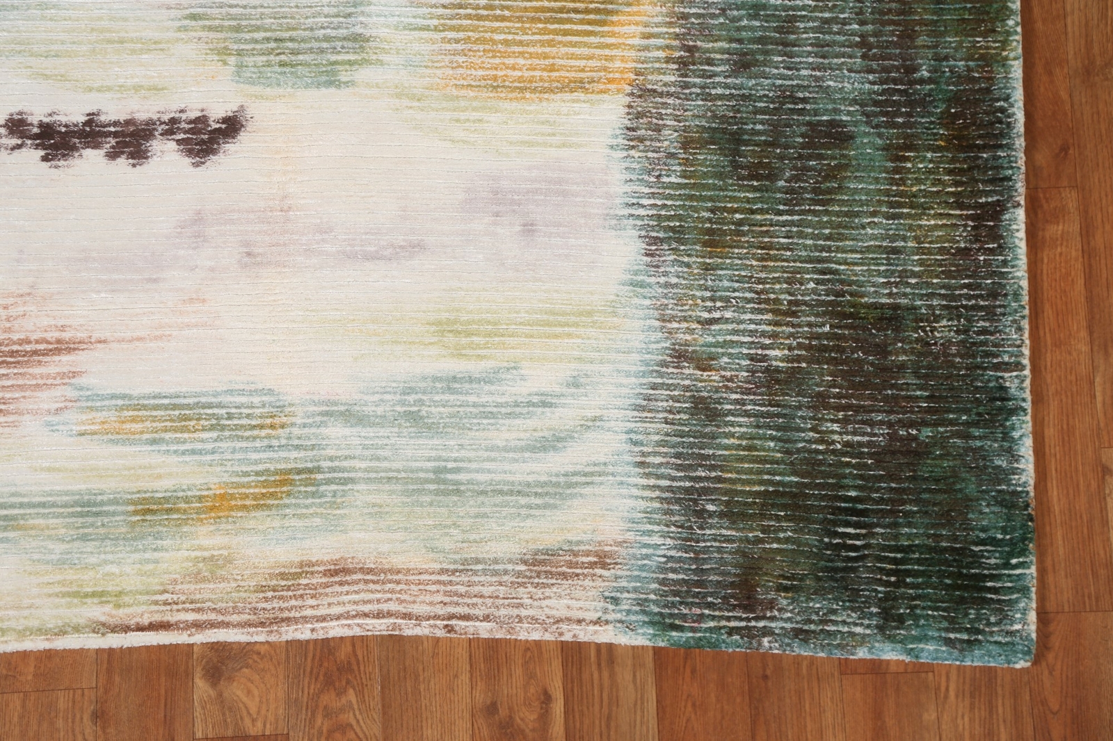 Silk Gabbeh Abstract Contemporary Area Rug 5×7 ft Hand-knotted Foyer Carpet
