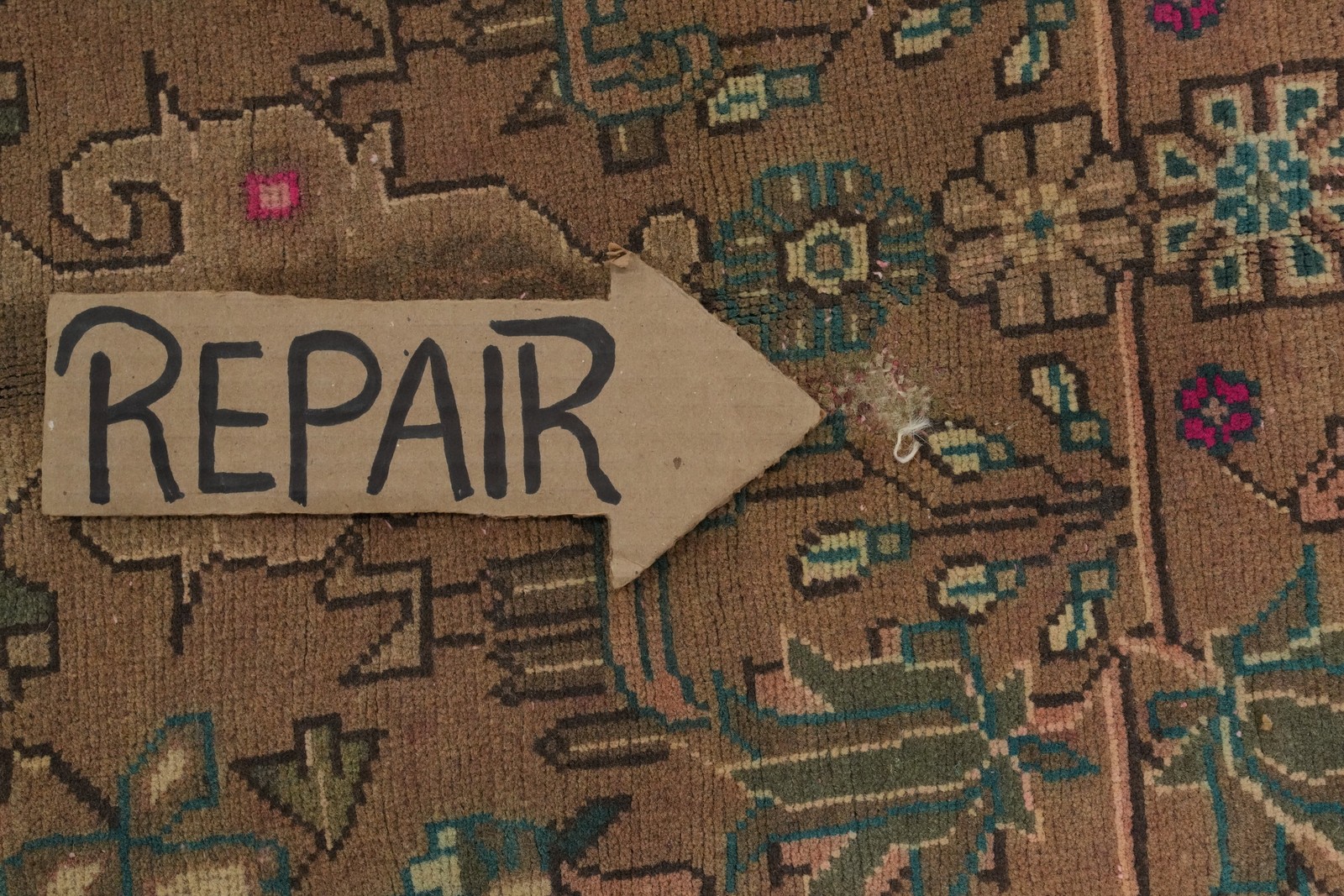 Vintage Geometric Traditional Area Rug 5×9 Hand-knotted Wool Brown for Any Room