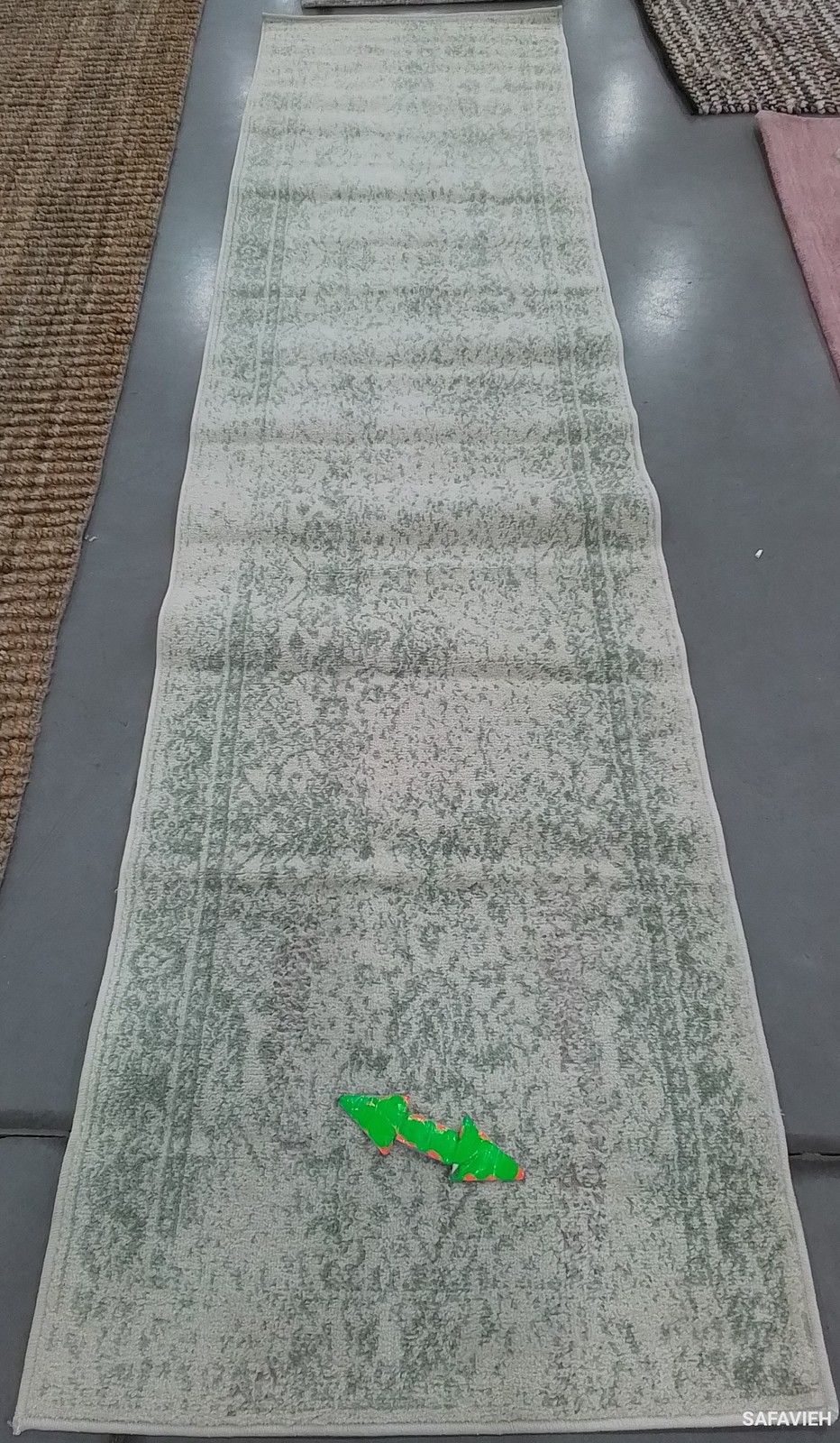 IVORY/SAGE 2′-6″ x 10′-0″ Pulled Thread Rug Reduced Price 1172802851 ADR109V-210
