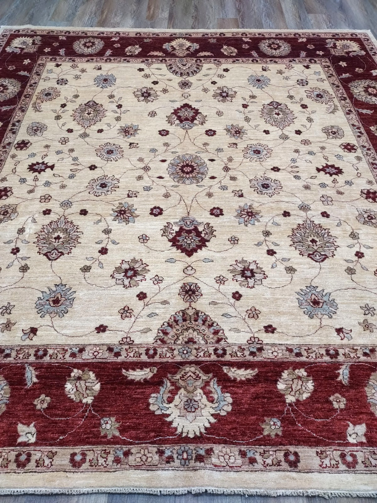 Bohemian Oushak Rug, Turkish Oushak Rug, Hand Made Contemporary Rug 9×9.5 Ft