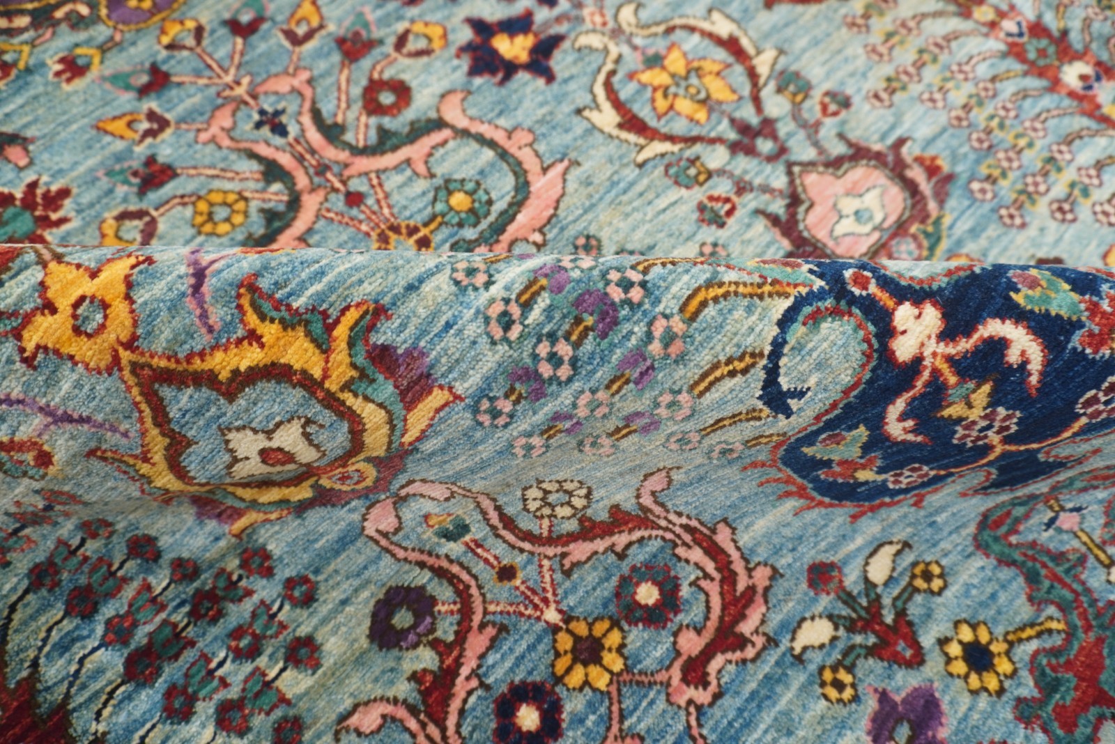 12×18 ft Blue Bidjar Afghan Fine Hand Knotted Wool Traditional Rug