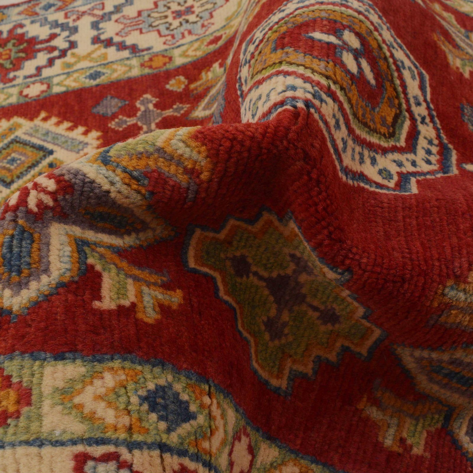 New Afghan Hand Made Caucasian Area Rug, Kazak Oriental Carpet 3’5×5’0 ft B34675