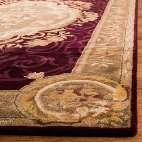 8×10 (7’6″ x 9’6″) Elegant Classic European Style Carved Hand Tufted Wool Rug