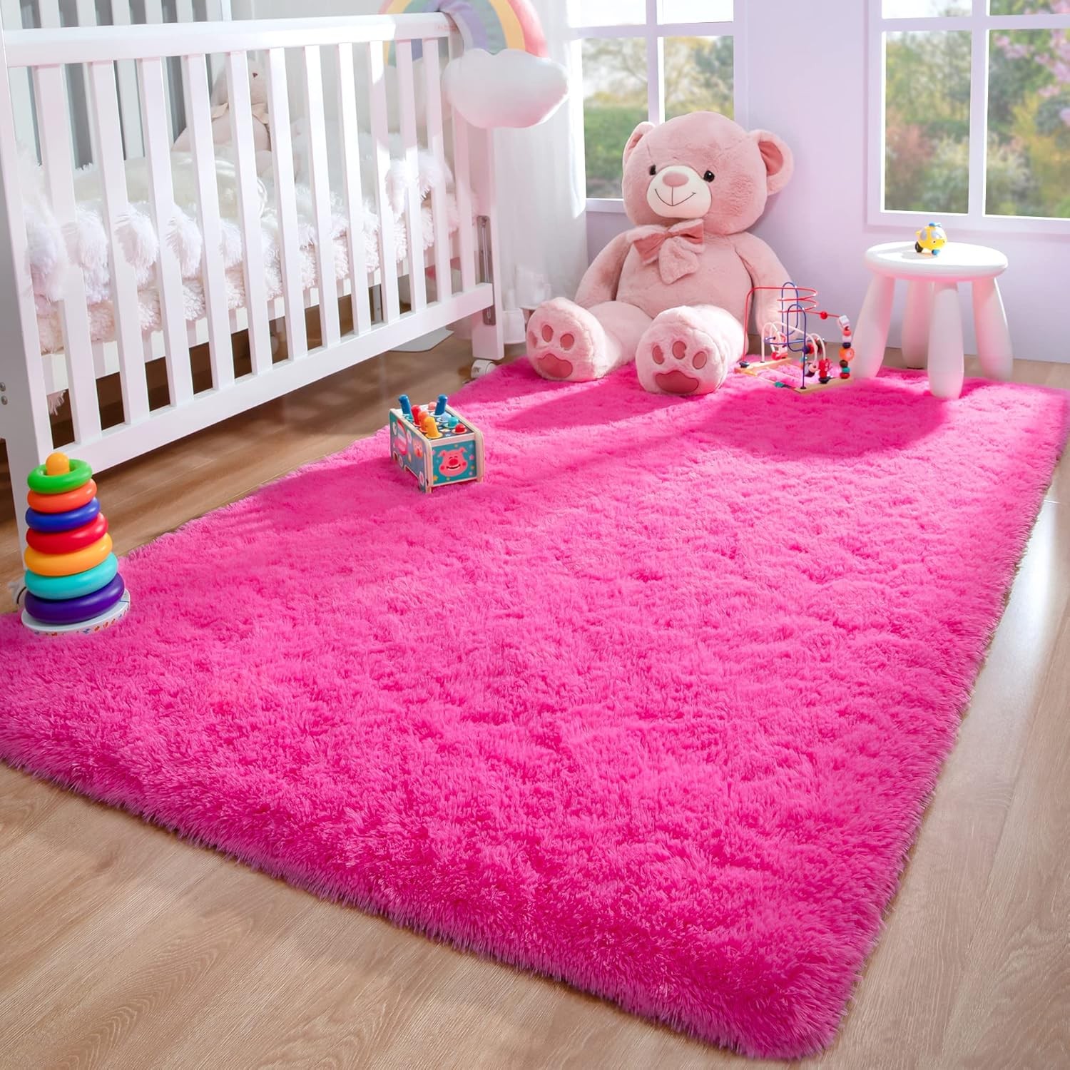 Soft Fluffy Area Rugs for Bedroom Kids Room Plush Shaggy Nursery Rug 4*6