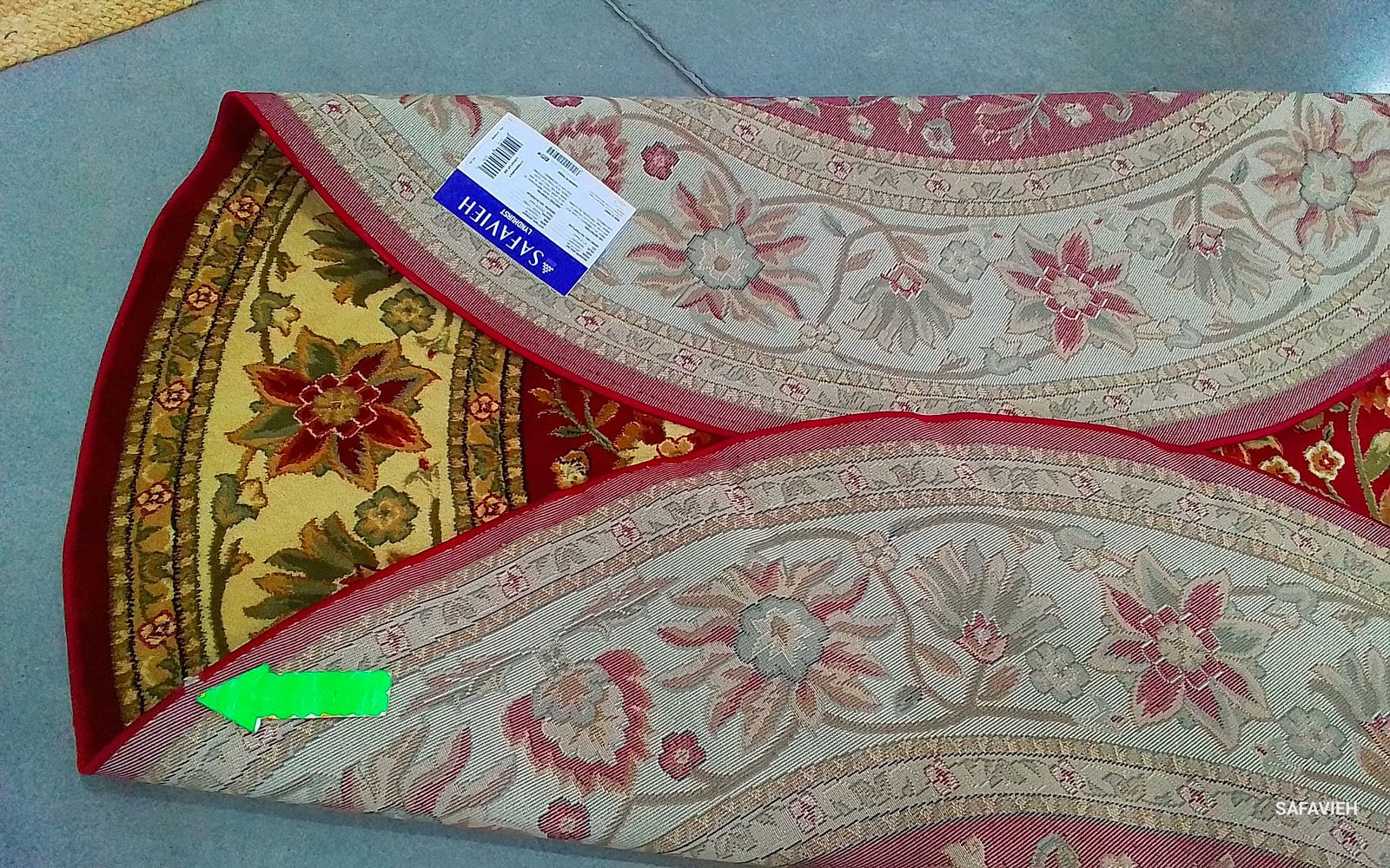 RED/IVORY 8′-0″ x 8′-0″ Damaged Binding Rug, Reduced Price 1172802026 LNH212F-8R