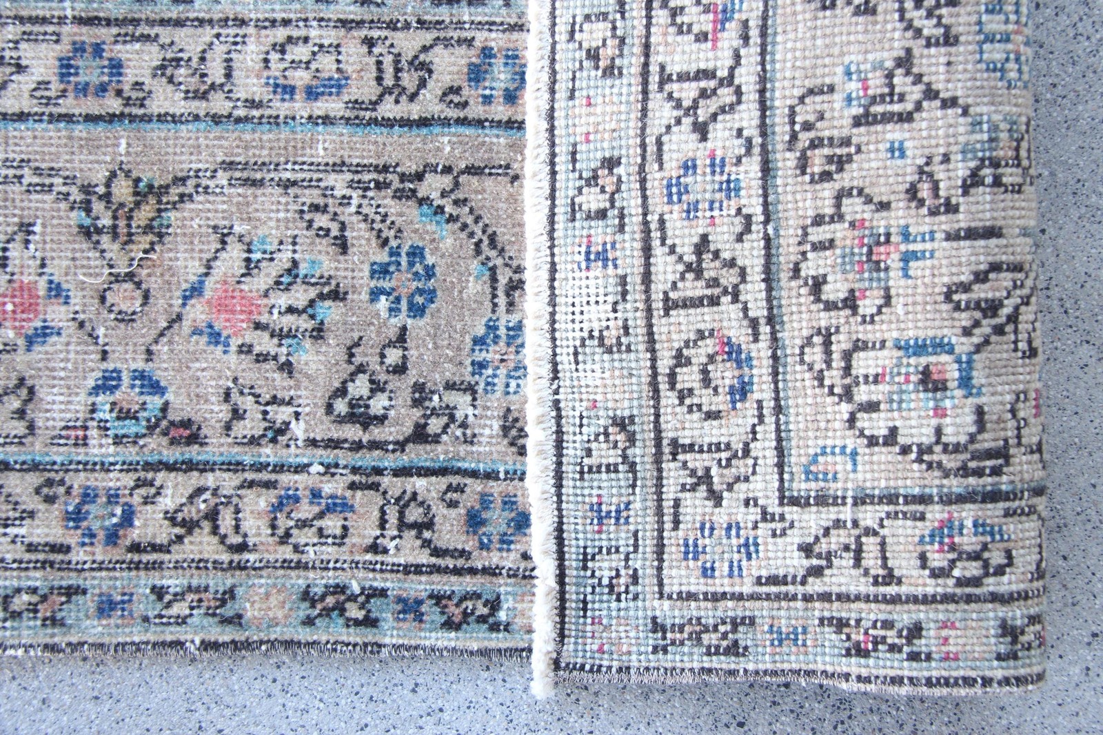 Turkish Rug, Large 6,3×10 ft Rug, Blue Southwestern Rug