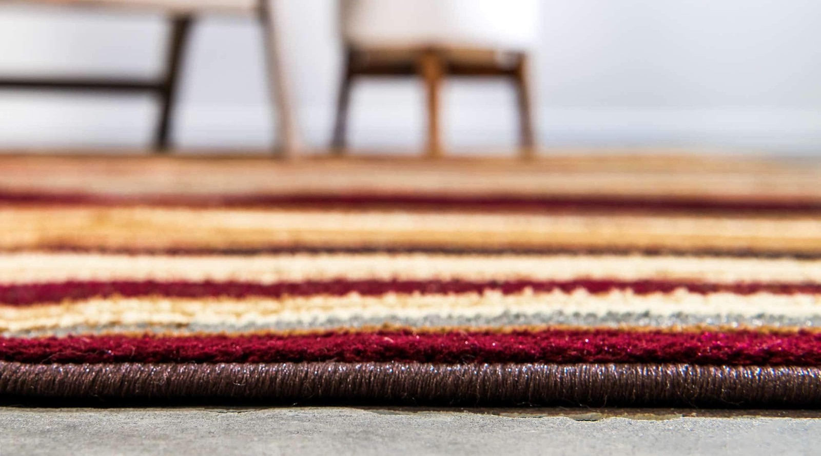 Unique Loom Barista Collection Modern, Abstract, Stripes, Urban, Rustic, Warm Co