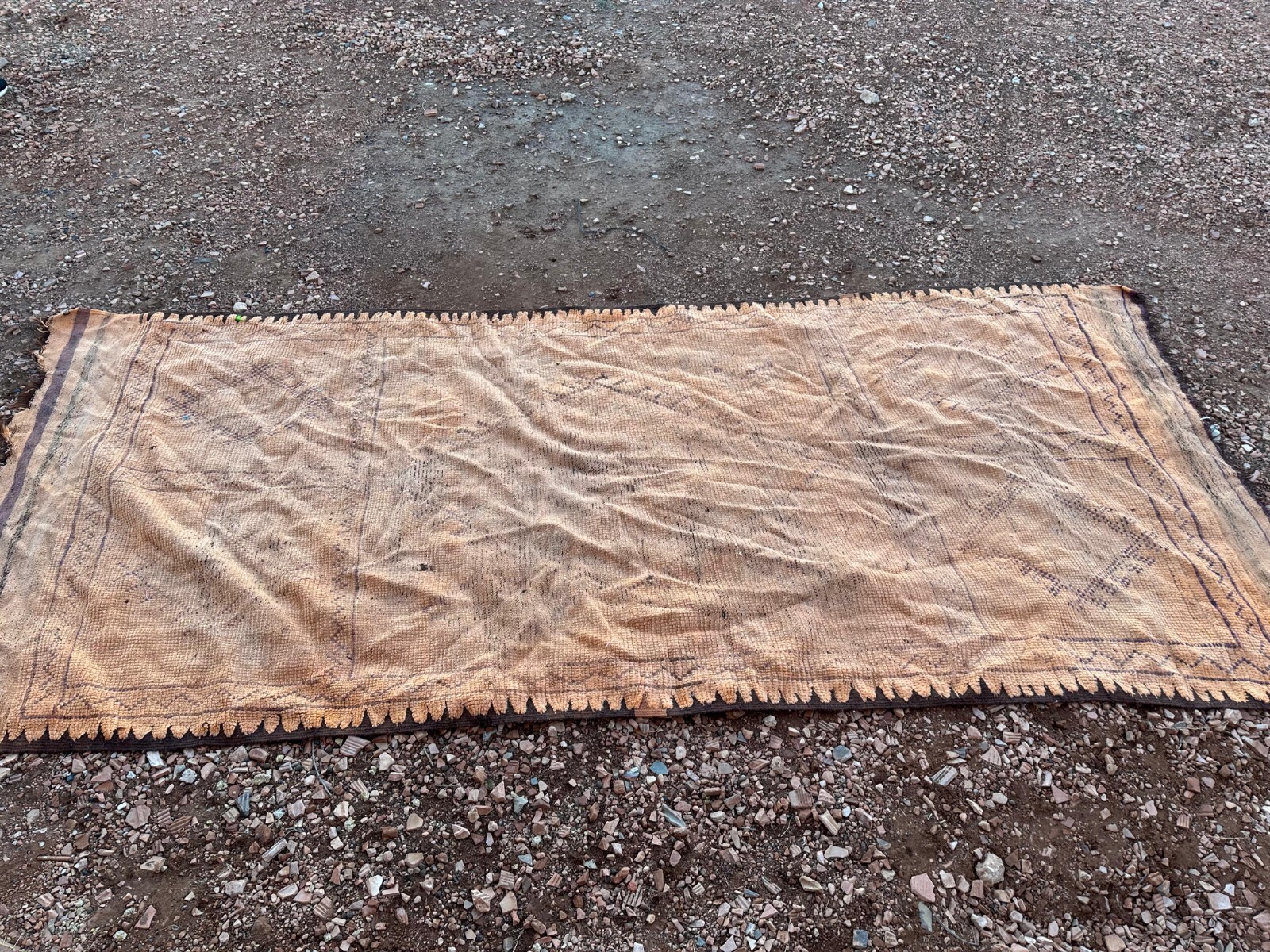 4.9×10.7 ft (150×325 cm) – Large Vintage Moroccan Berber Rug | Handwoven Wool