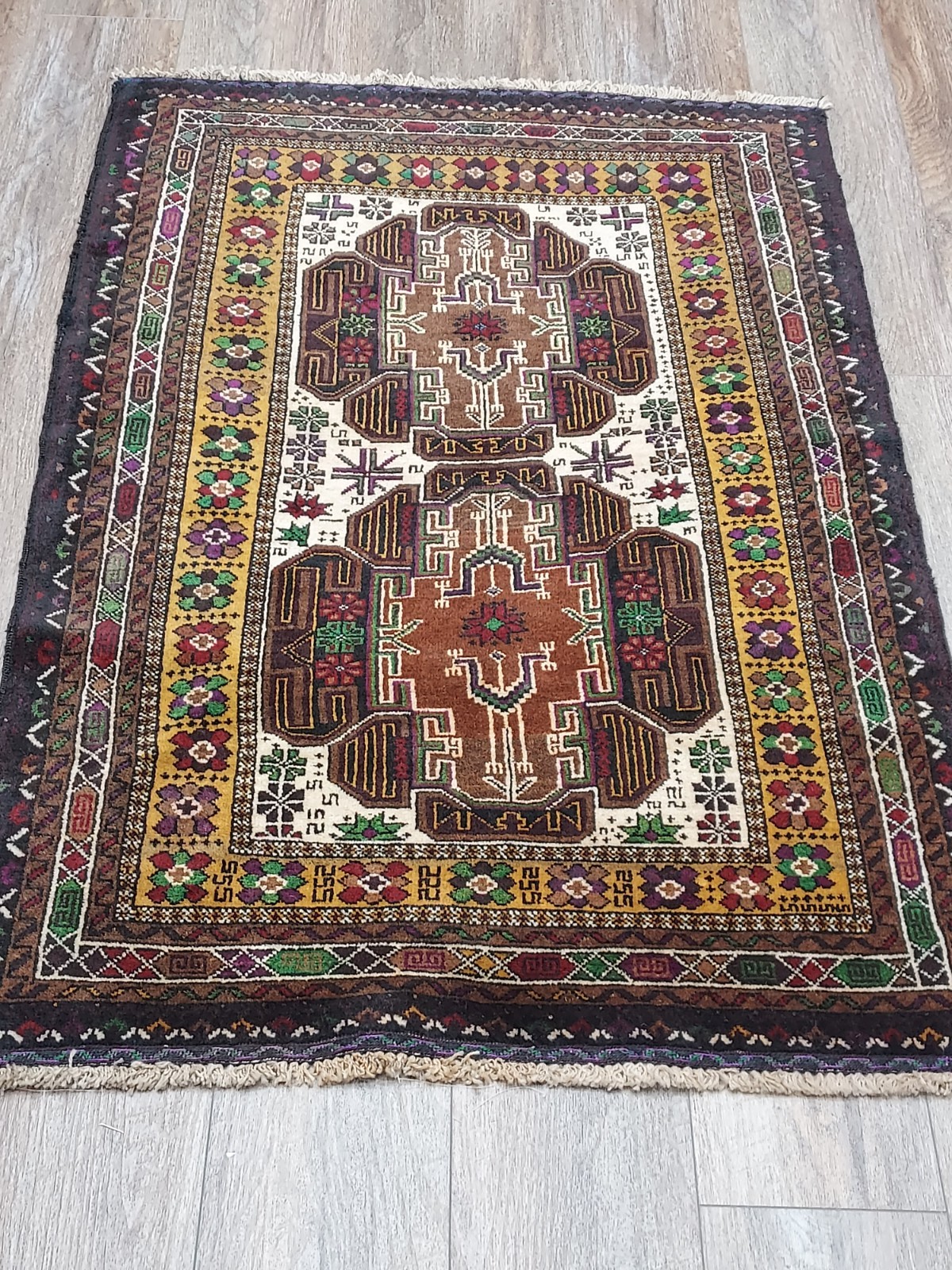 Turkish Silk&Wool Hand Made Bohemian Royal Classic Design,Turkish Rug 3×4.5 Ft