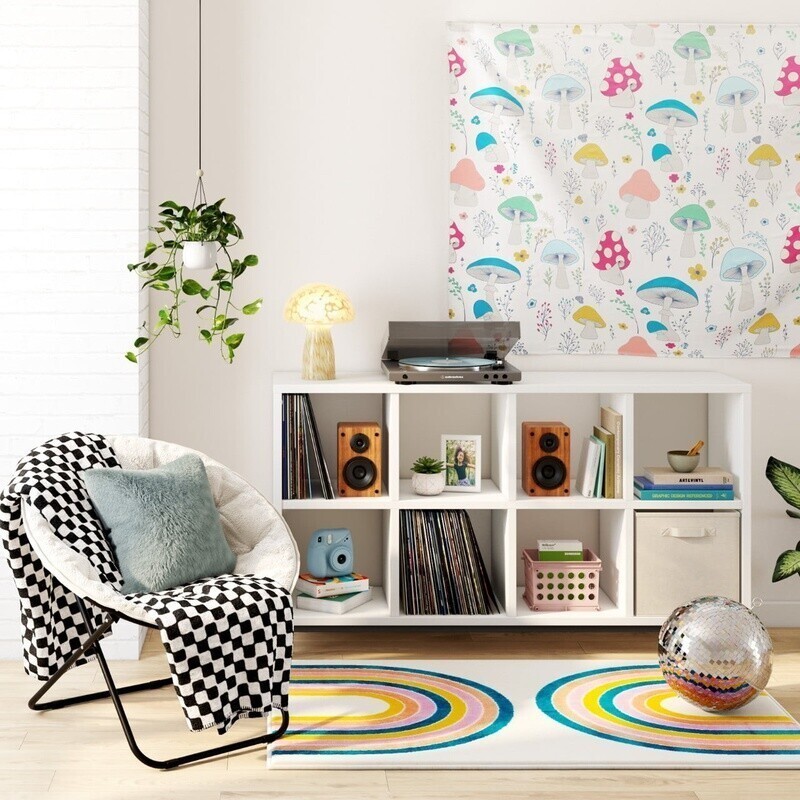 Rainbow Arches Indoor Rug Stain Fade Resistant Soft Durable High Traffic Ivory