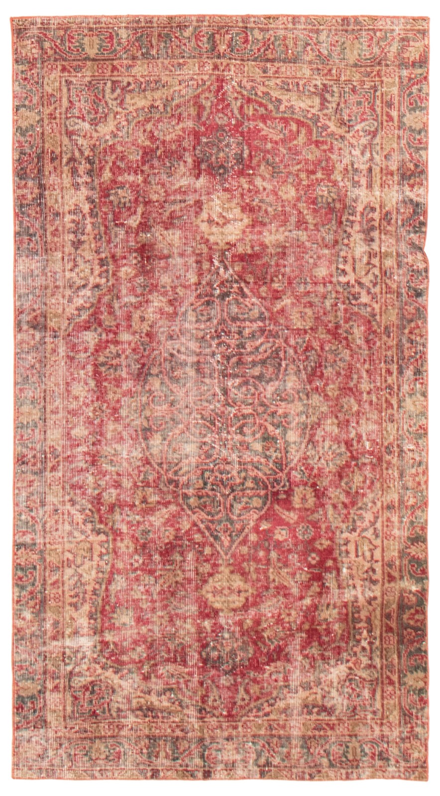 Vintage Hand-Knotted Area Rug 3’4″ x 6’6″ Traditional Wool Carpet