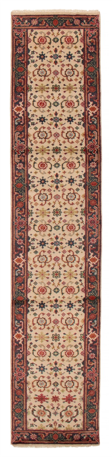 Vintage Hand-knotted Runner Rug 2’6″ x 11’11” Traditional Oriental Wool Carpet