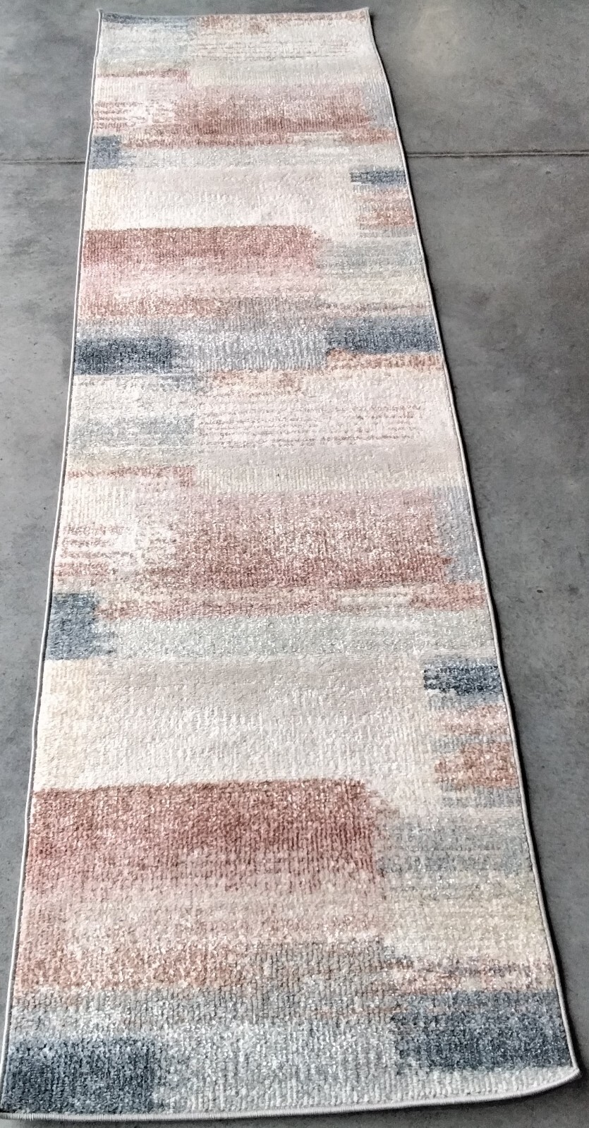 BEIGE / BLUE RUST 2′-2″ X 8′ Flaw in Rug, Reduced Price 1172742285 BLR216B-28