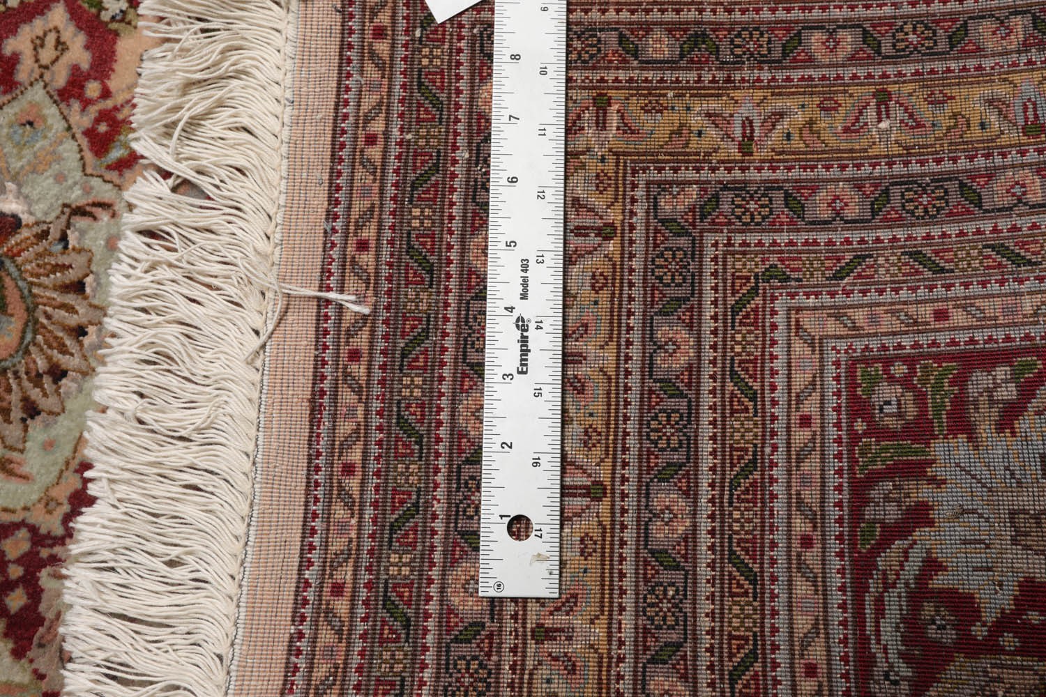 300 KPSI Mahi Tabrizz Palace Hand Knotted Wool & Silk Area Rug Beige 13’1″ x 20′