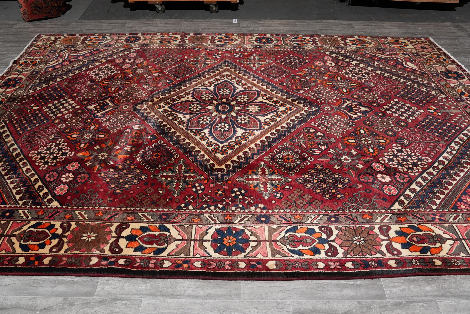 9 x 12.9 Semi-Antique Perrsian Joshagaan Rug #F-6994